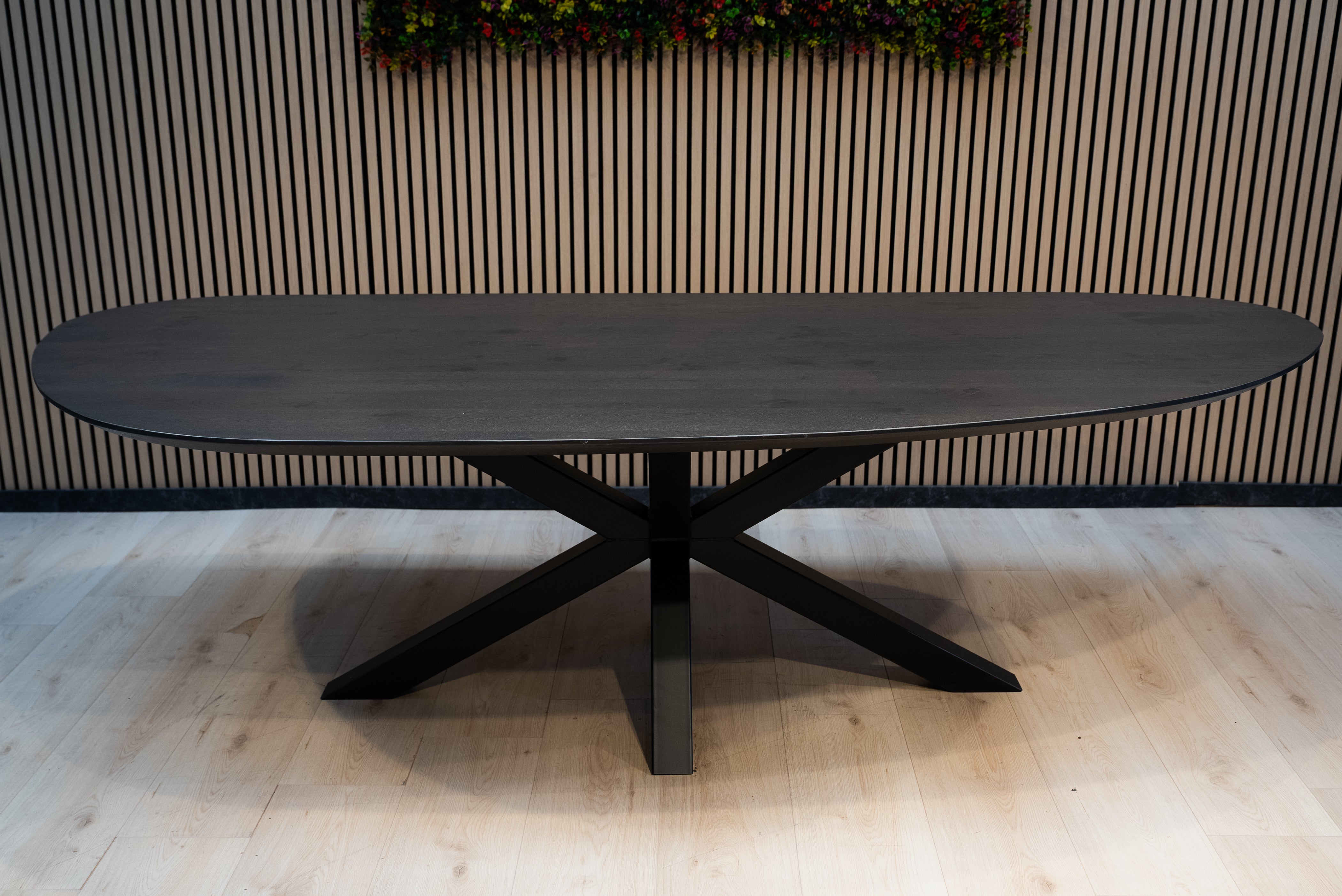 Table Organic Oak Wood - Set Cone Leg - Dark Grey