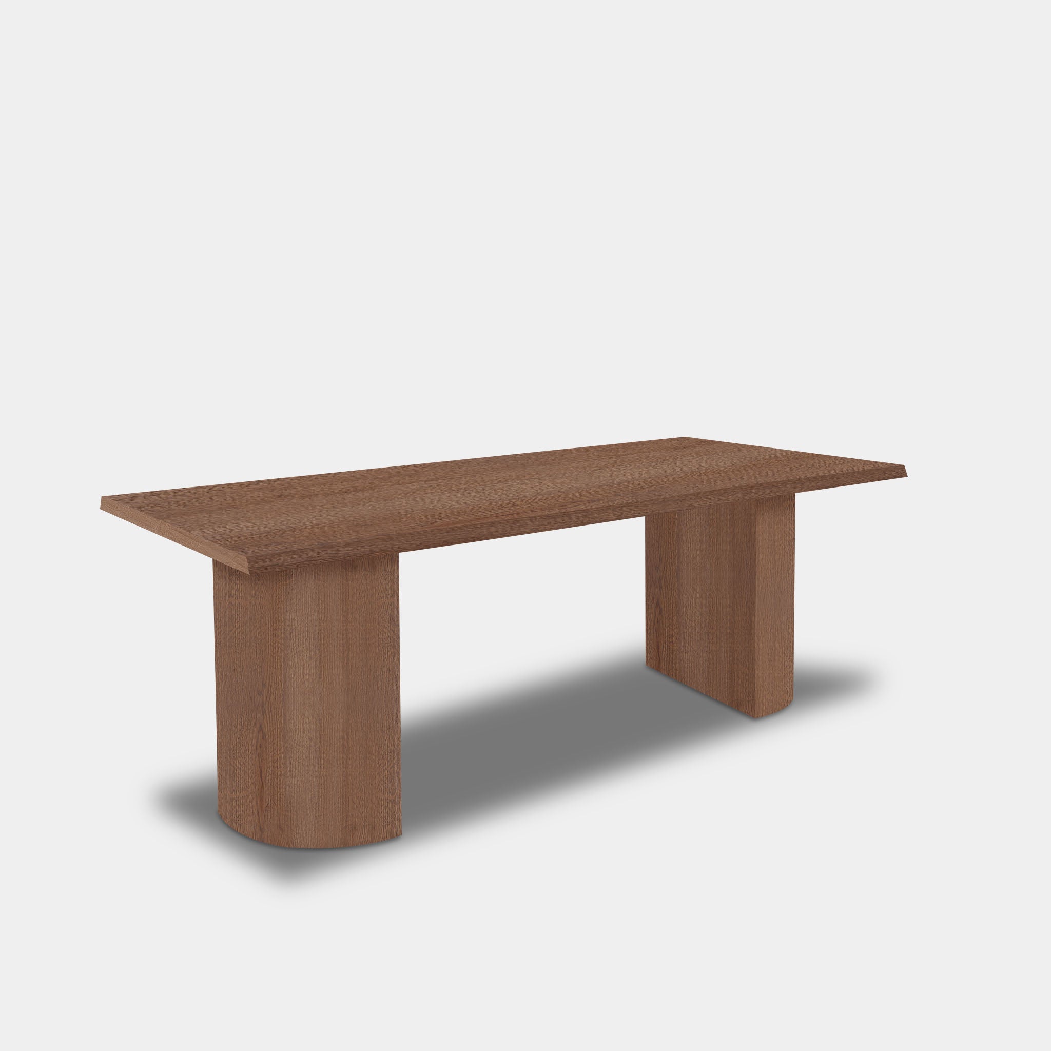 Tafel Boomstam Eikenhout - Half Rond - Cinnamon