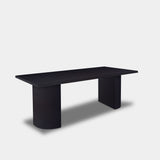 Table Tree Trunk Oak - Half Round - Dark Oak