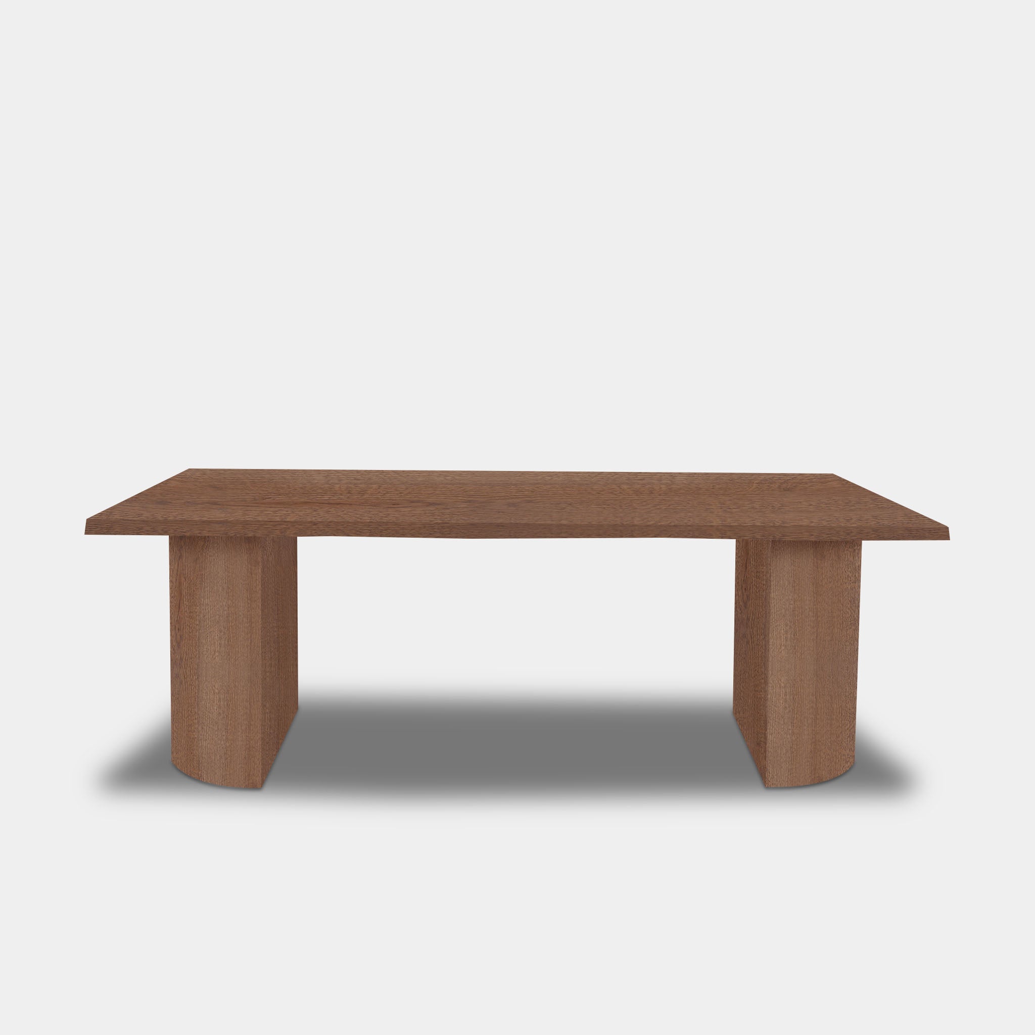 Tafel Boomstam Eikenhout - Half Rond - Cinnamon