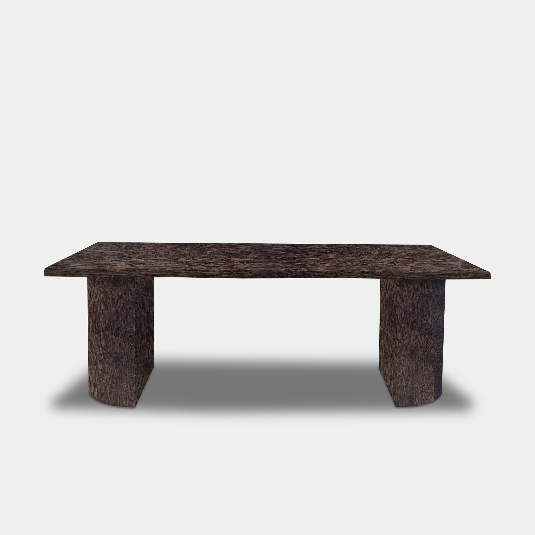 Tafel Boomstam Eikenhout - Half Rond - Dear Brown