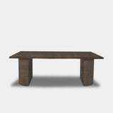 Tafel Boomstam Eikenhout - Half Rond - Zand
