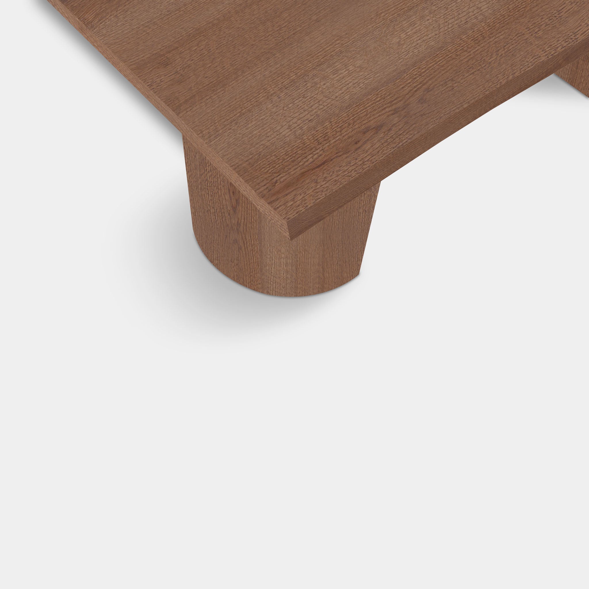 Tafel Boomstam Eikenhout - Half Rond - Cinnamon