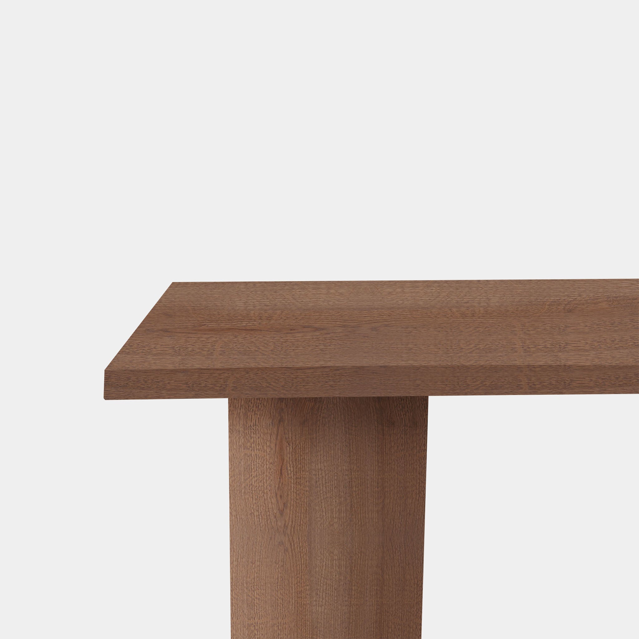 Tafel Boomstam Eikenhout - Half Rond - Cinnamon