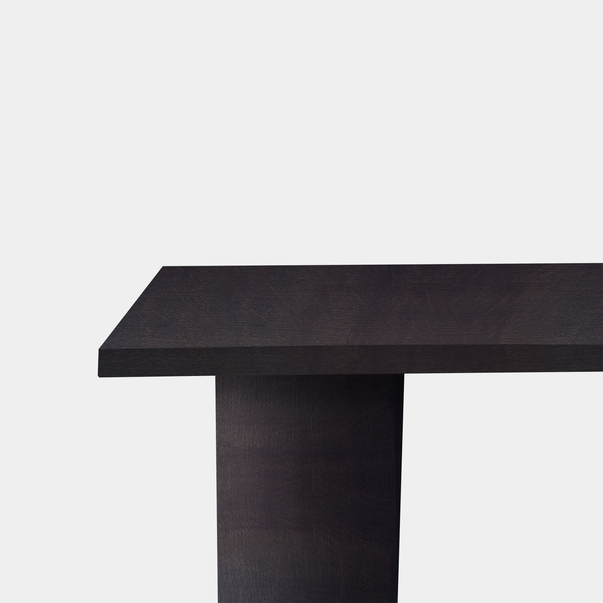 Table Tree Trunk Oak - Half Round - Night Glow