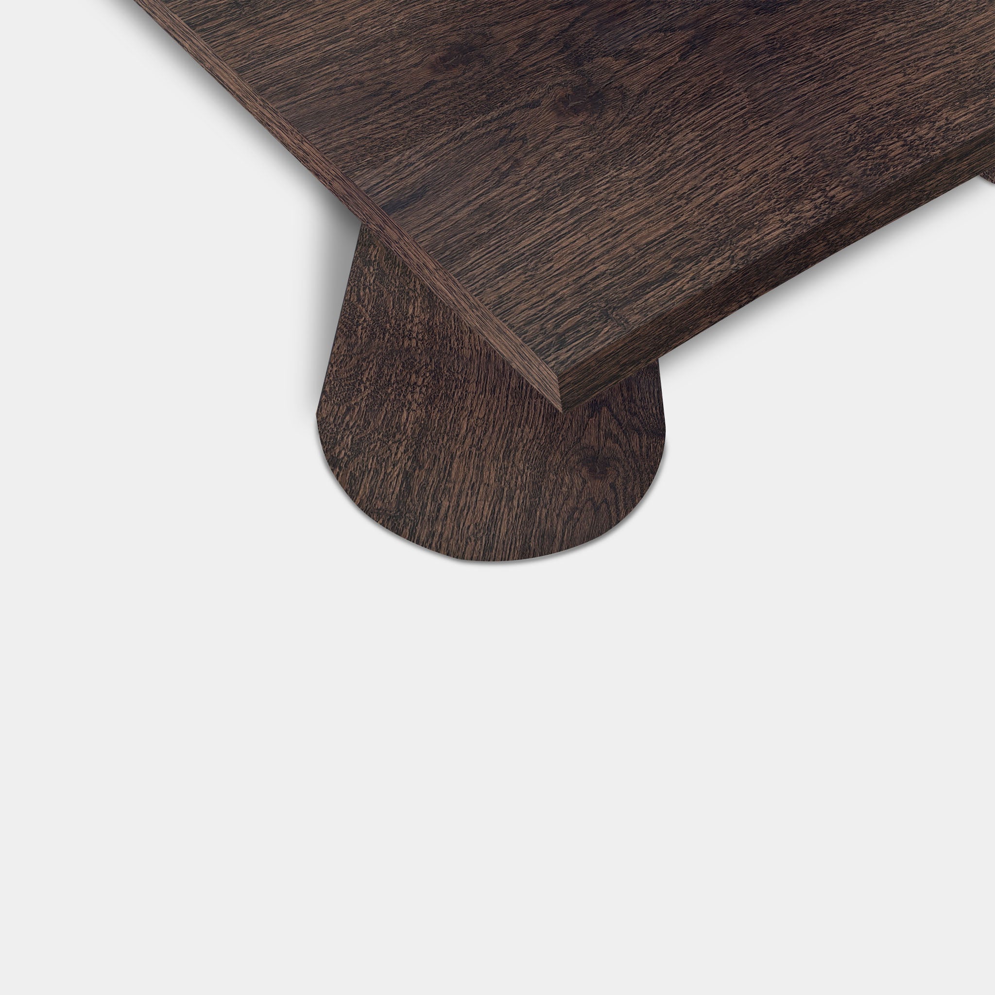 Tafel Boomstam Eikenhout - Set Kegelpoot - Dear Brown