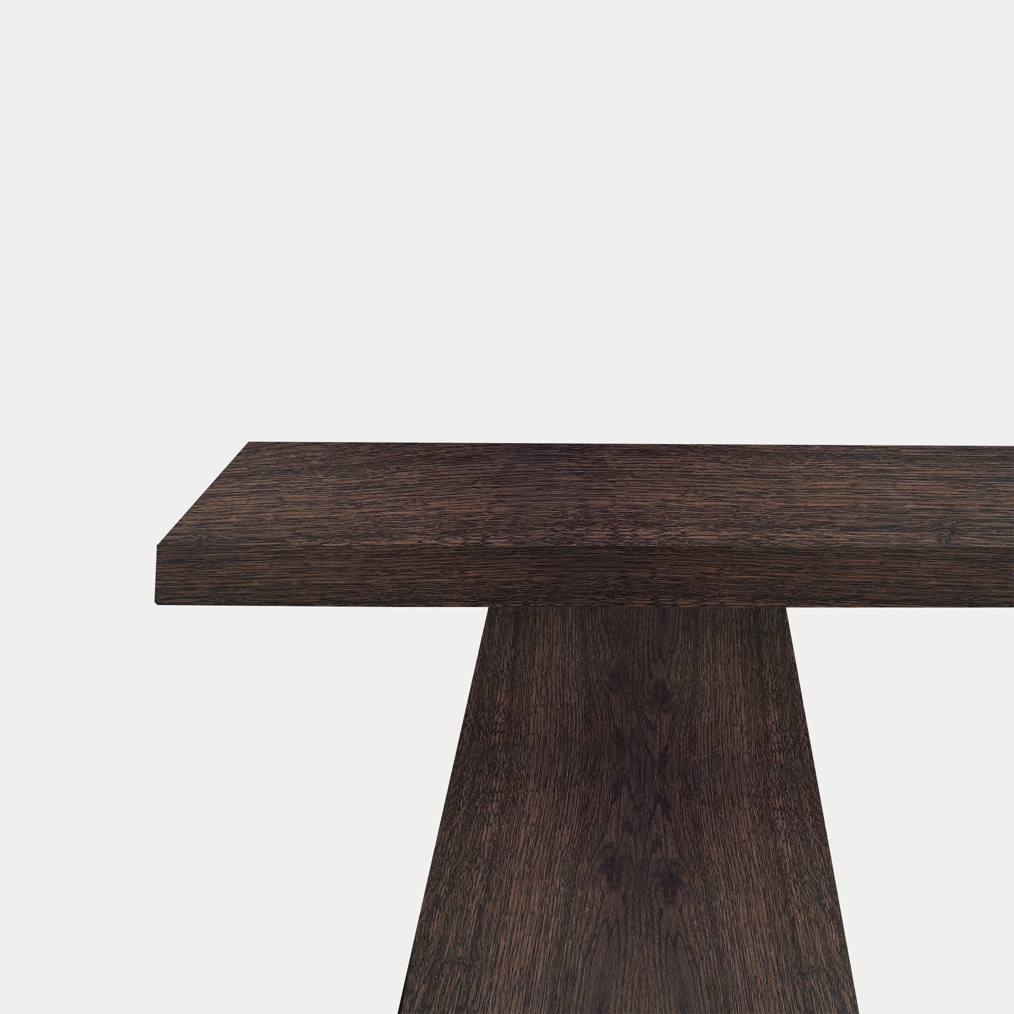 Tafel Boomstam Eikenhout - Set Kegelpoot - Dear Brown
