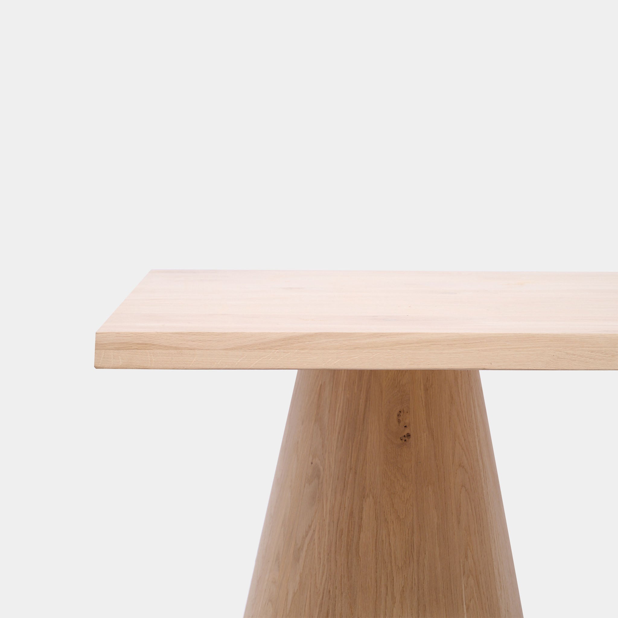 Tafel Boomstam Eikenhout - Set Kegelpoot - Onbehandeld