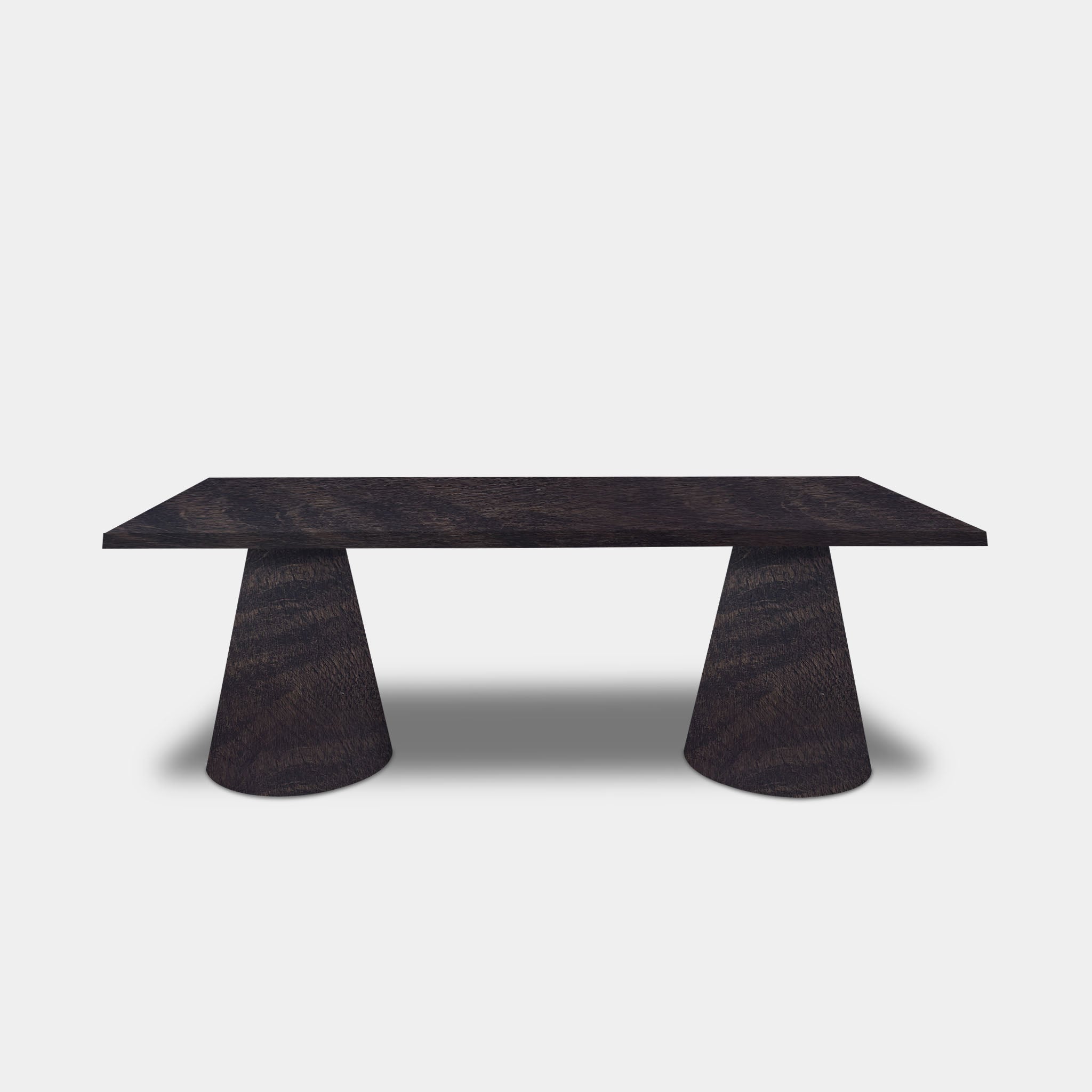 Table Tree Trunk Oak - Set Cone Leg - Dark Grey