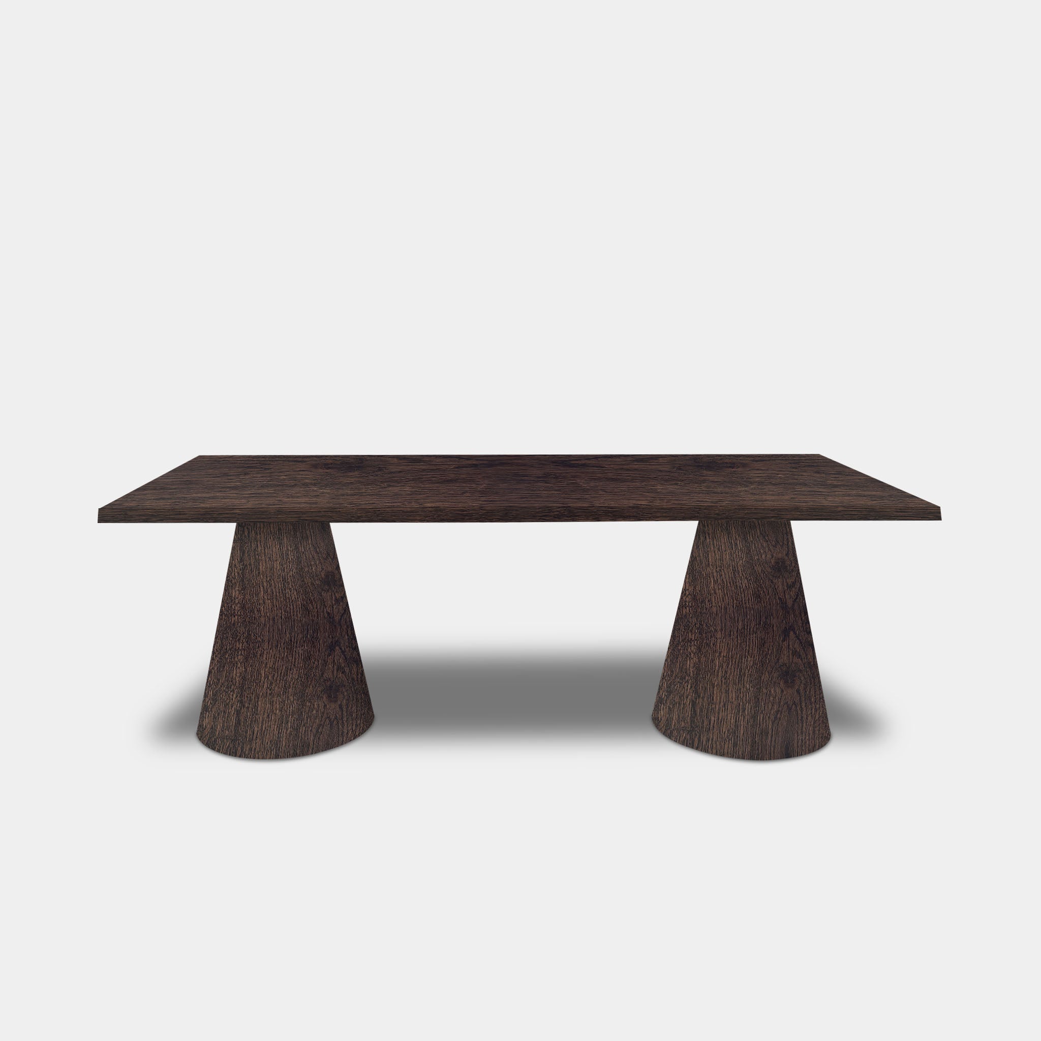 Tafel Boomstam Eikenhout - Set Kegelpoot - Dear Brown