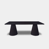 Tafel Boomstam Eikenhout - Set Kegelpoot - Donker Eiken