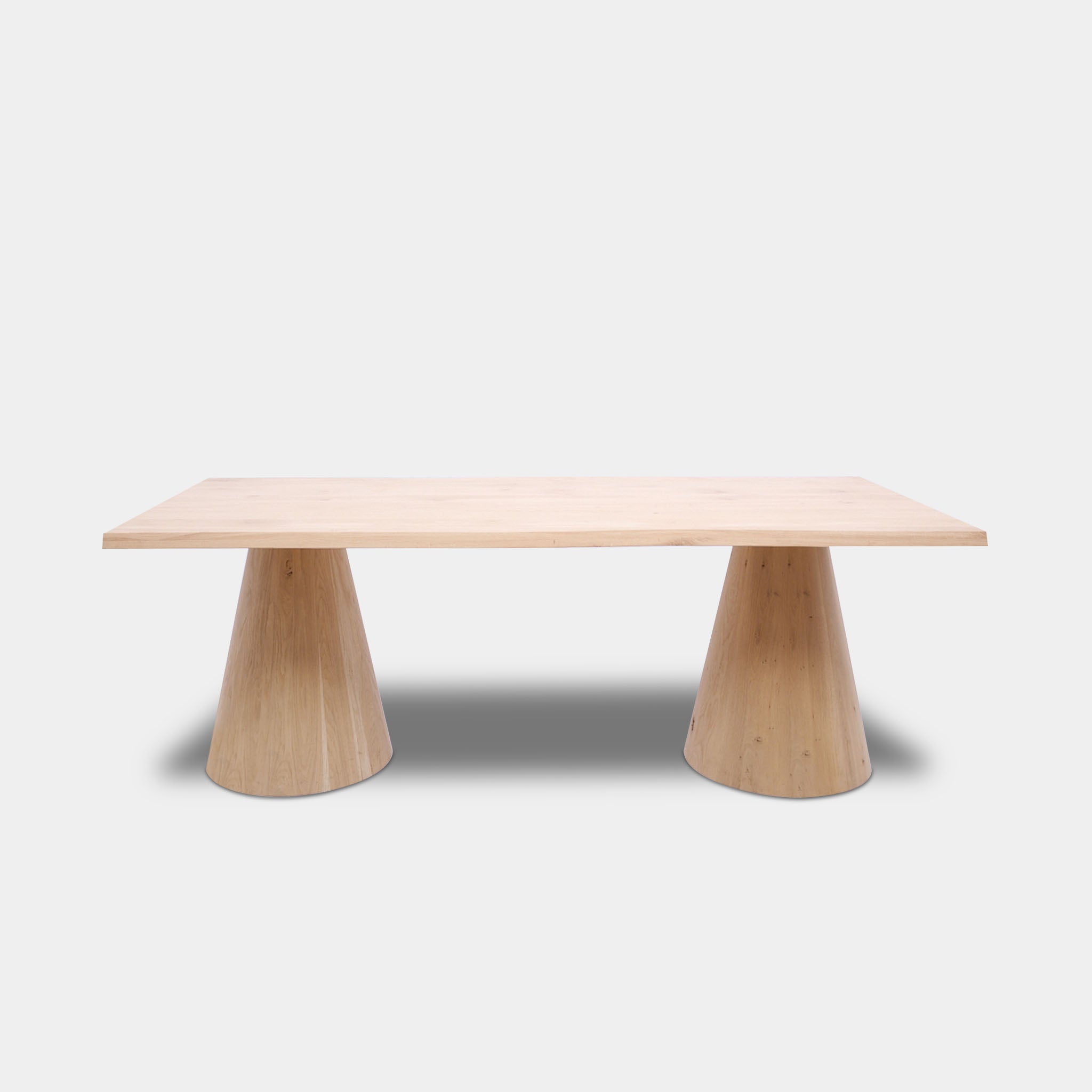 Tafel Boomstam Eikenhout - Set Kegelpoot - Onbehandeld