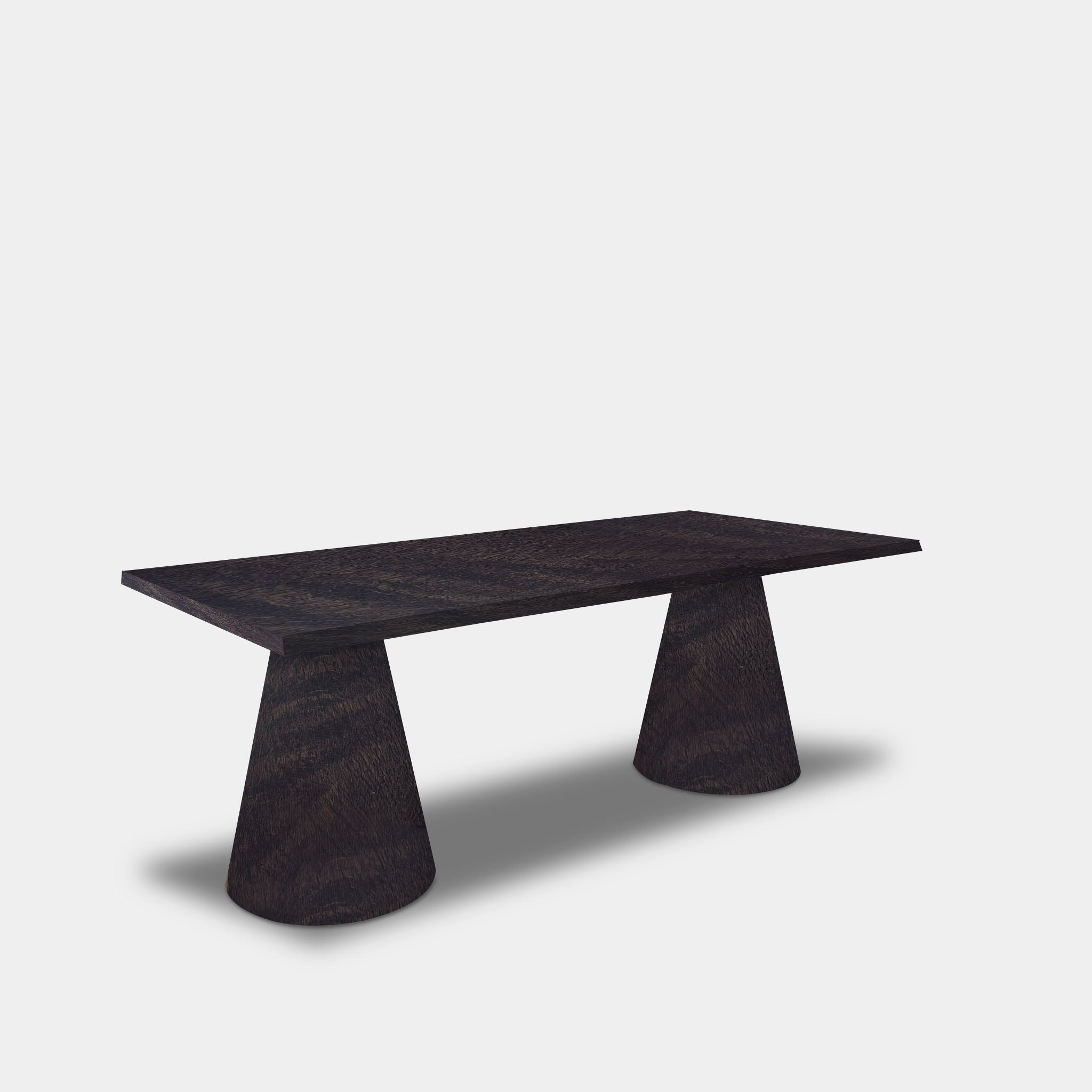 Table Tree Trunk Oak - Set Cone Leg - Dark Grey