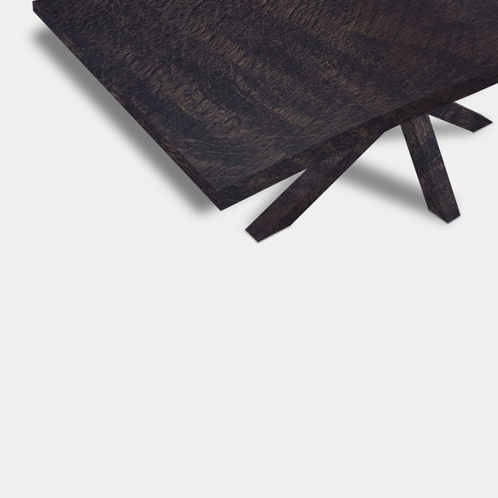 Table Tronc d'arbre en chêne - Bois Matrix - Gris foncé