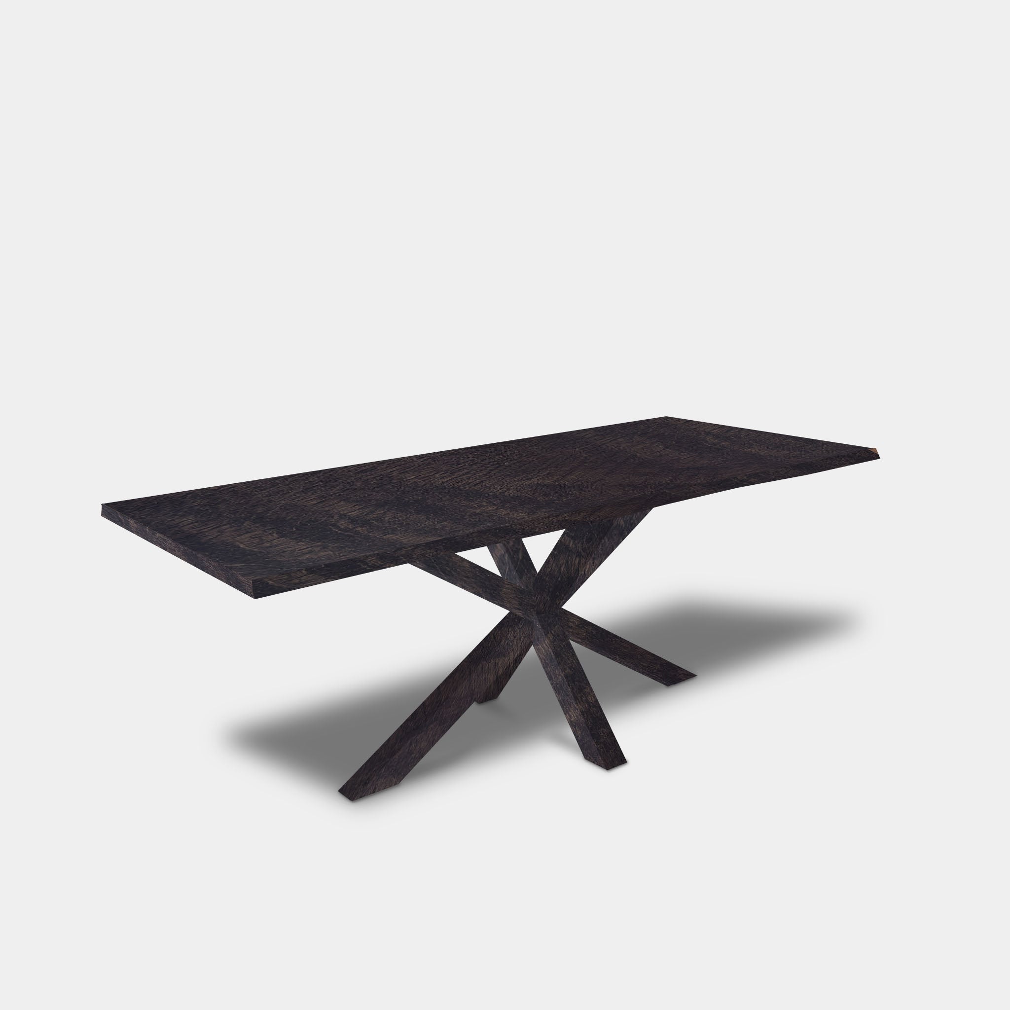 Table Tronc d'arbre en chêne - Bois Matrix - Gris foncé