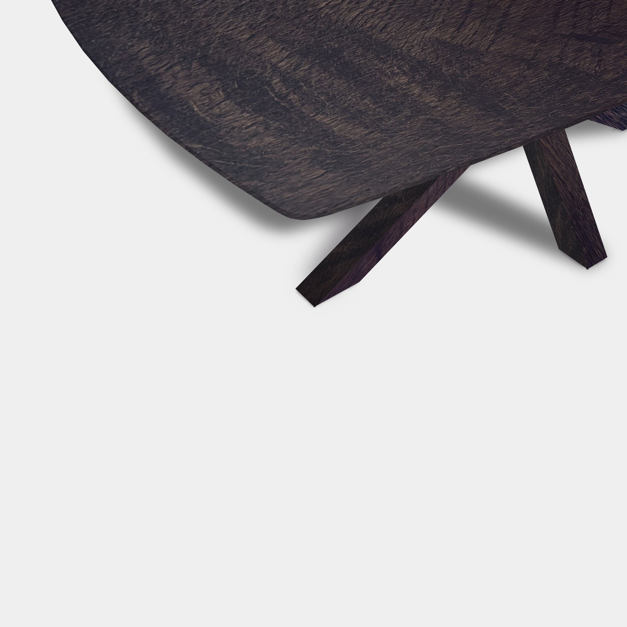 Tafel Deens Ovaal eikenhout - Matrix hout - Dark Grey