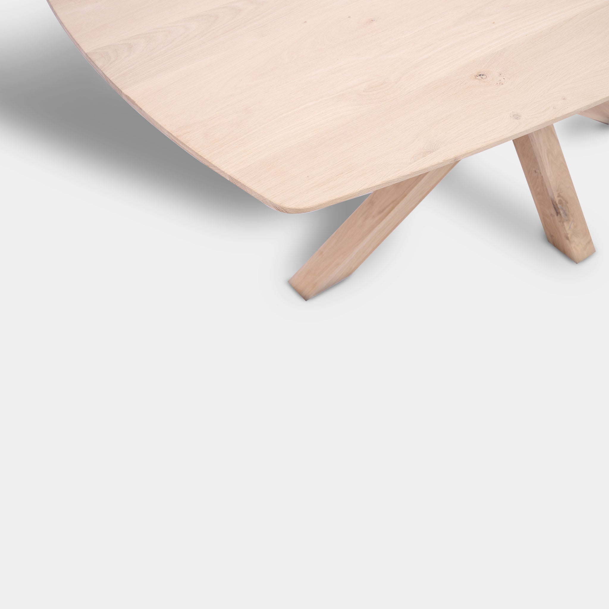 Tafel Deens Ovaal eikenhout - Matrix hout - onbehandeld