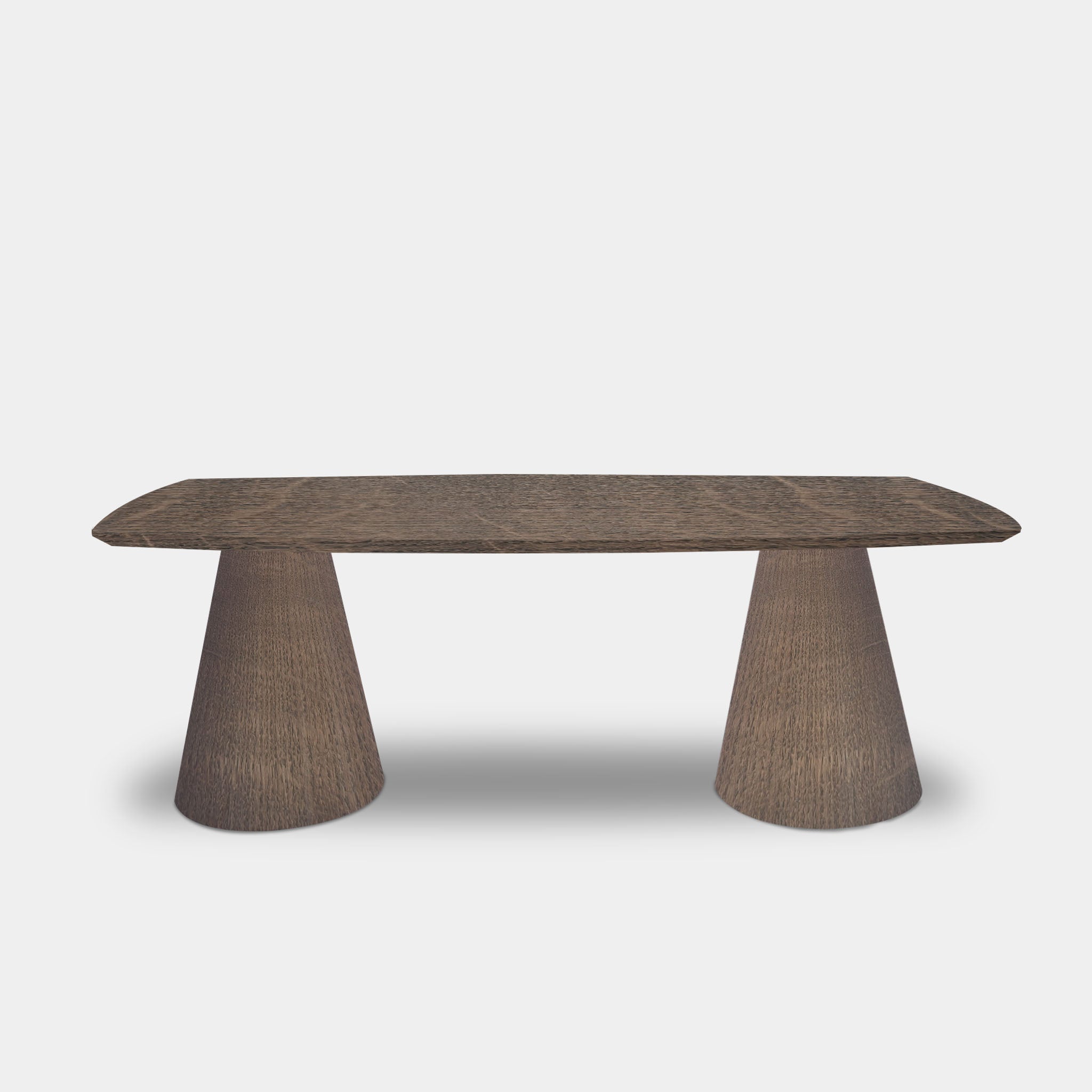 Tafel Deens Ovaal Eikenhout - Set Kegelpoot - Zand