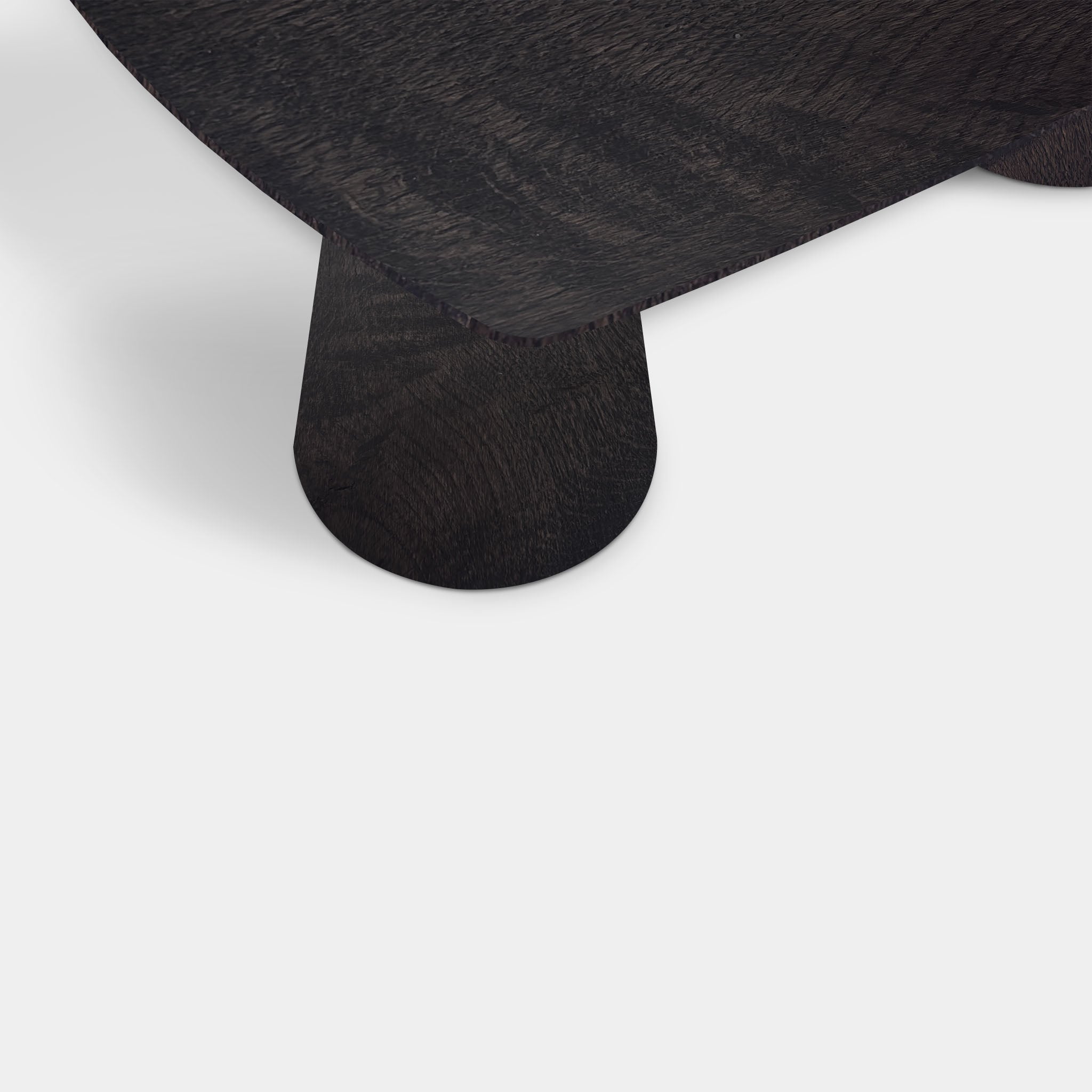 Danish Oval Oak Table - Set Cone Leg - Dark Grey