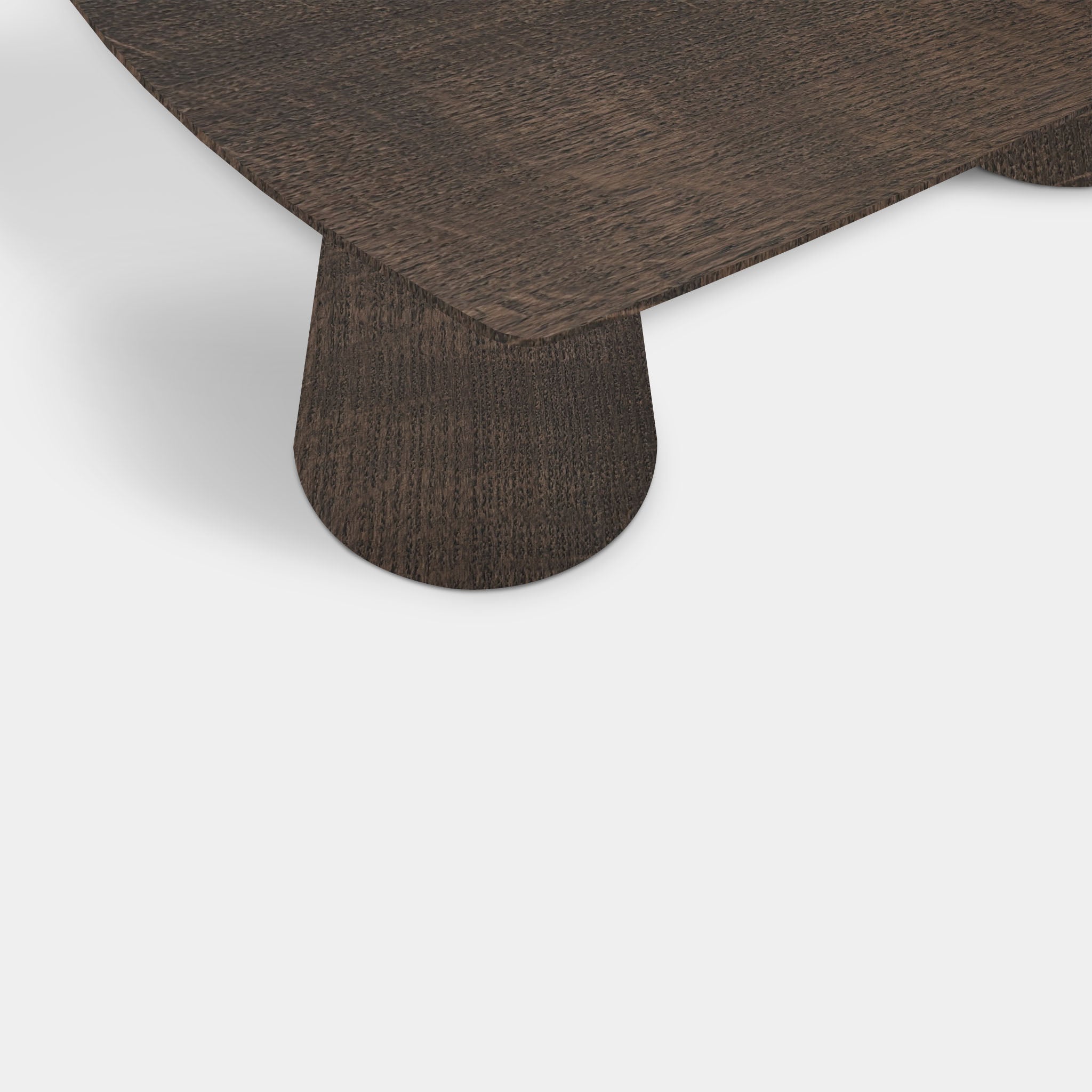 Tafel Deens Ovaal Eikenhout - Set Kegelpoot - Zand