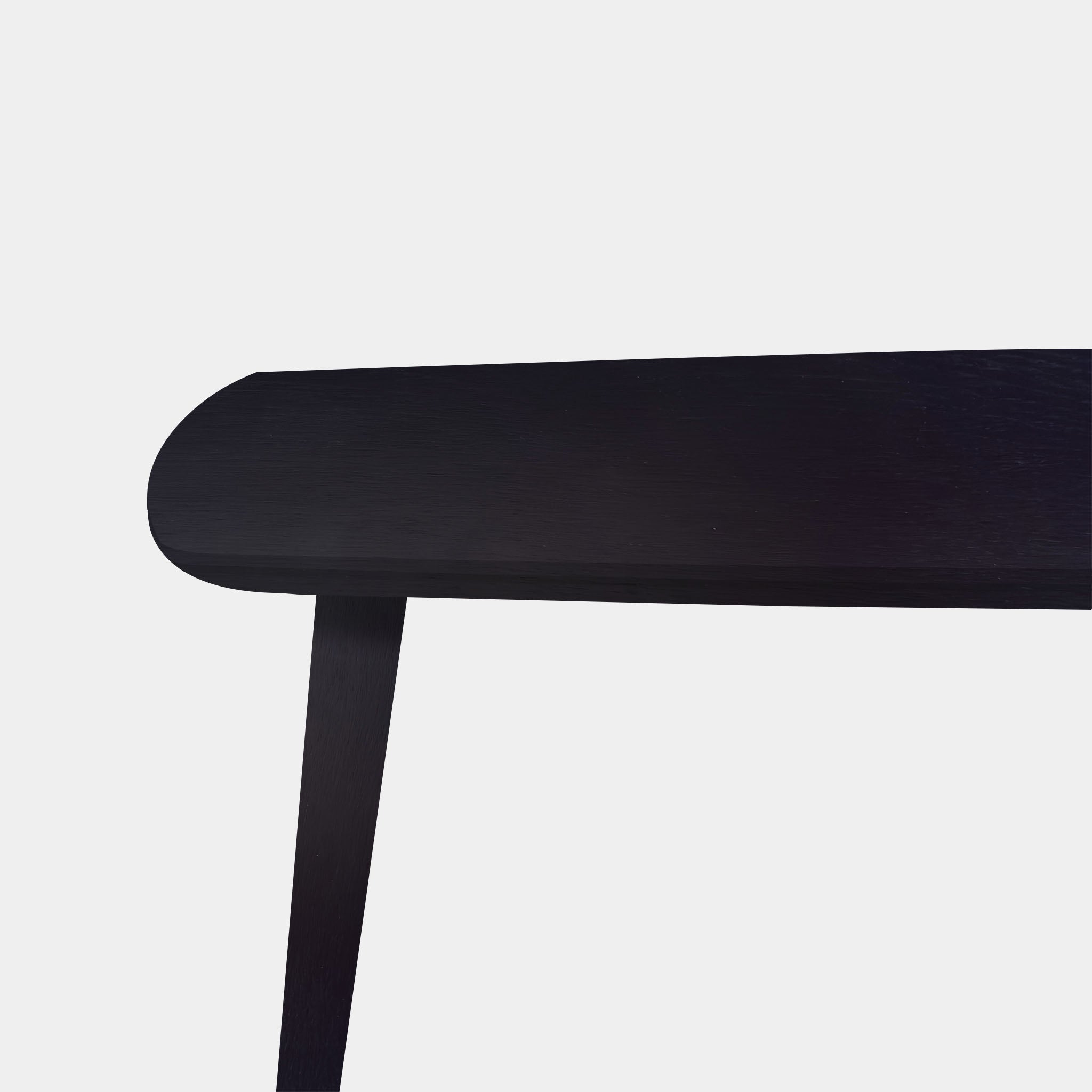 Tafel Deens Ovaal Eikenhout - Konisch - Donker EIken