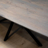 Table ovale danoise en chêne - Pied torsadé - Sable