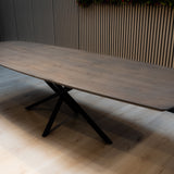 Table ovale danoise en chêne - Pied torsadé - Sable