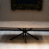 Table ovale danoise en chêne - Pied torsadé - Sable