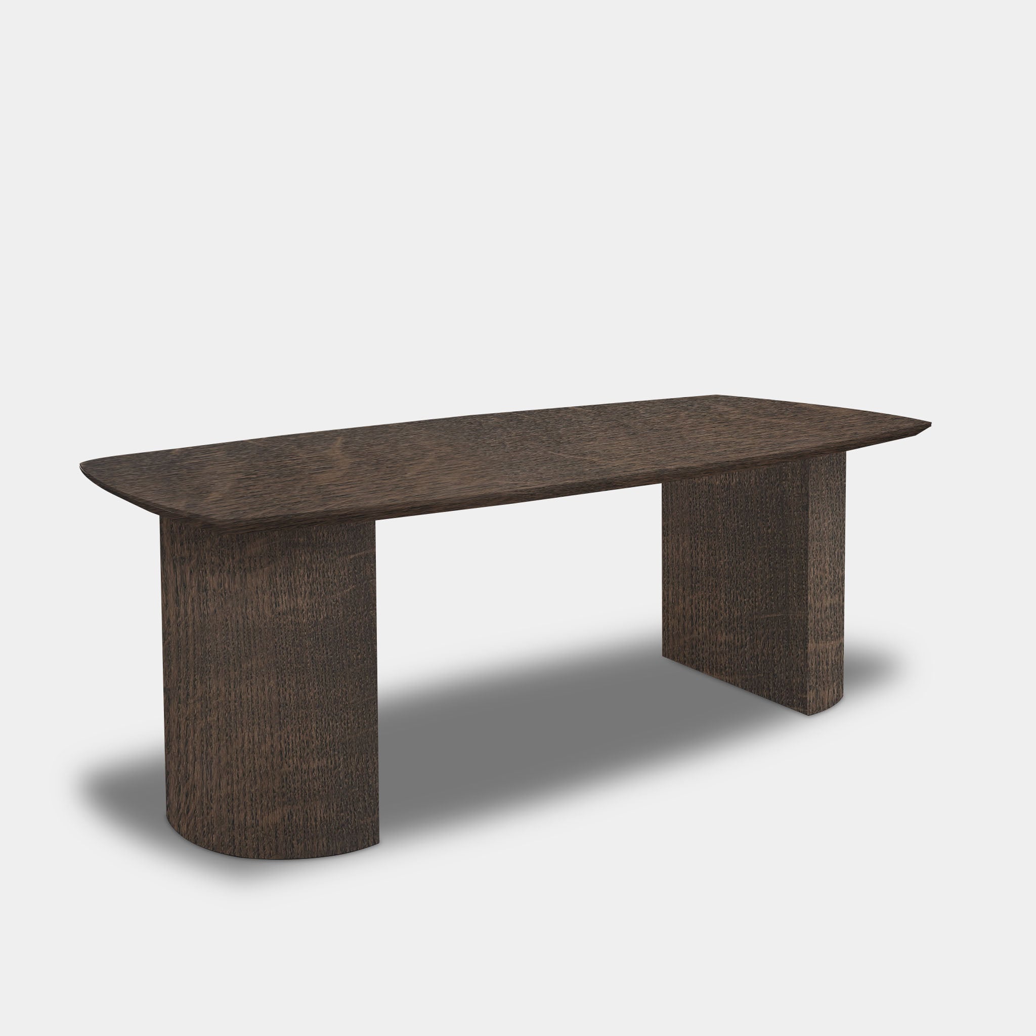 Tafel Deens Ovaal Eikenhout - Half Rond - Zand