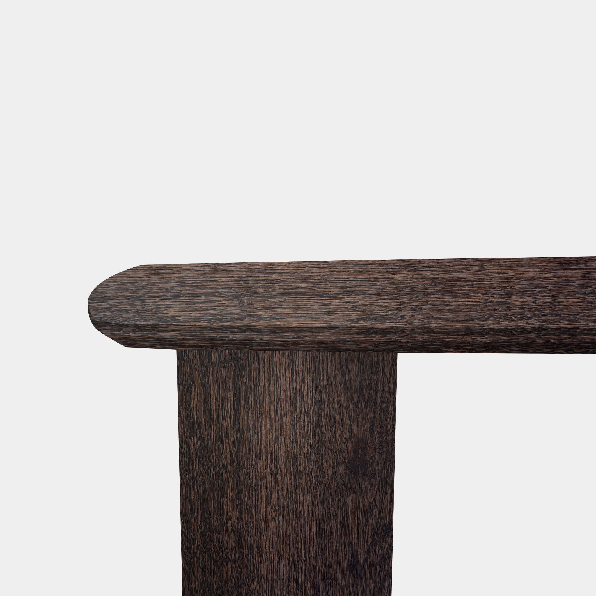 Tafel Deens Ovaal Eikenhout - Half Rond - Dear Brown