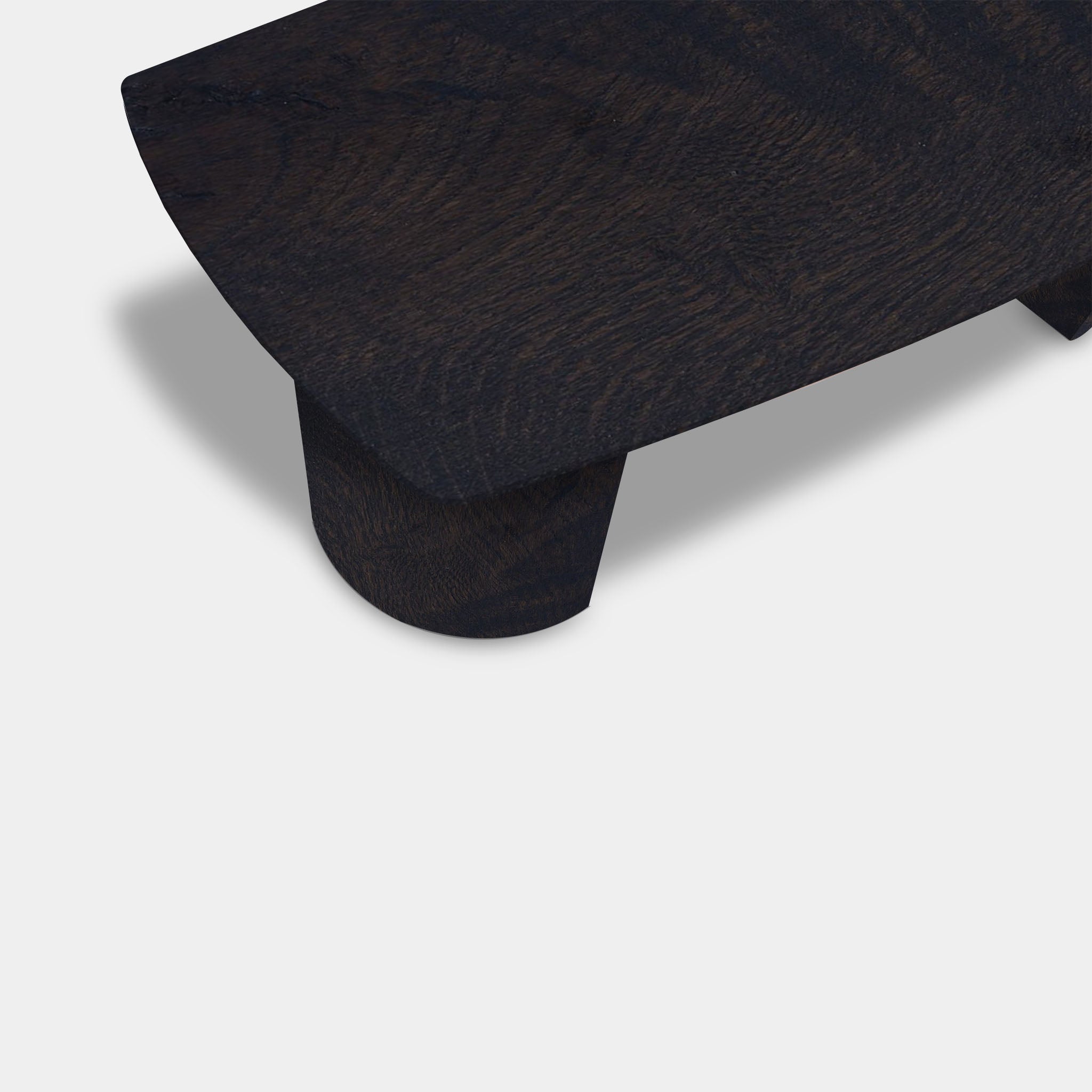 Danish Oval Table Oak - Half Round - Dark Grey