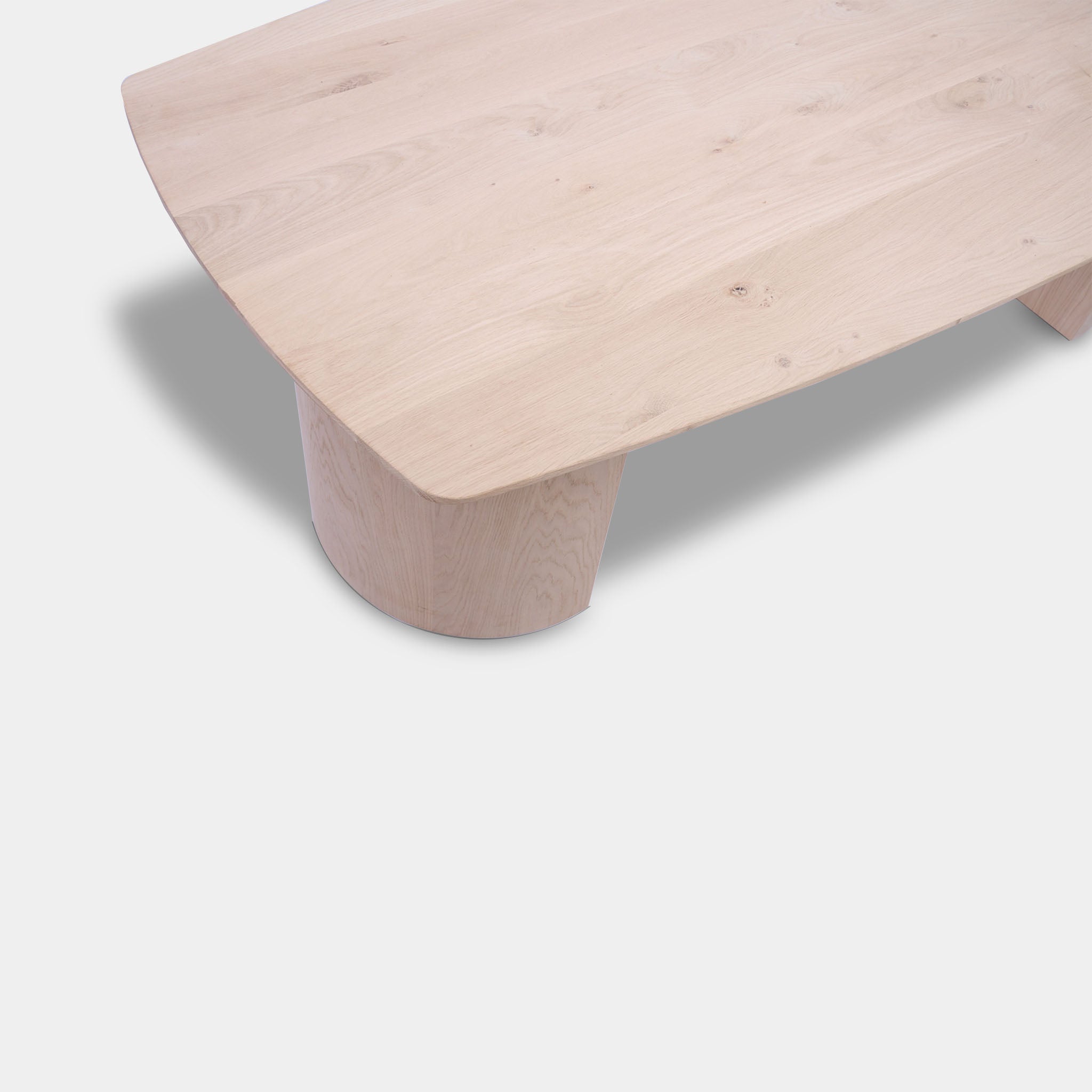 Table ovale danoise en chêne - Demi-ronde - Non traitée
