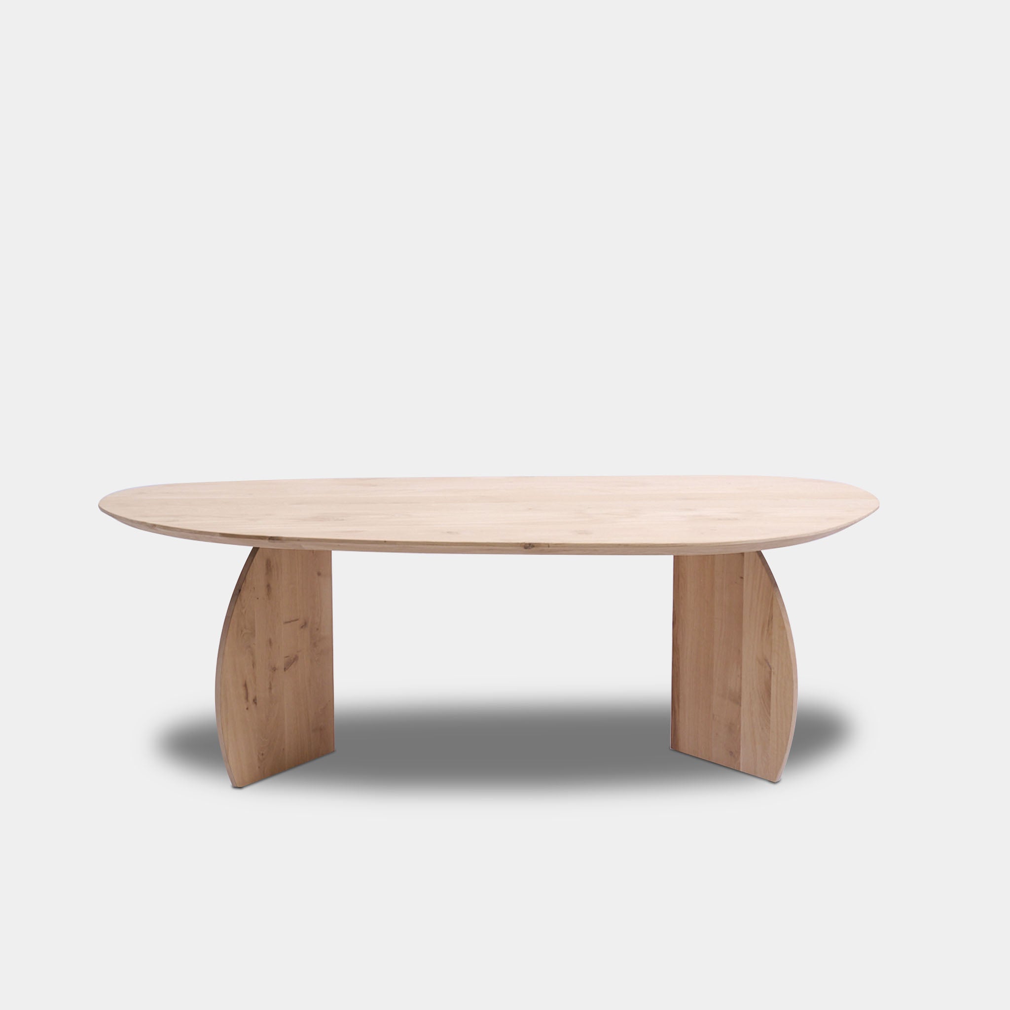 Tafel organisch eikenhout - Set Driehoek - Onbehandeld