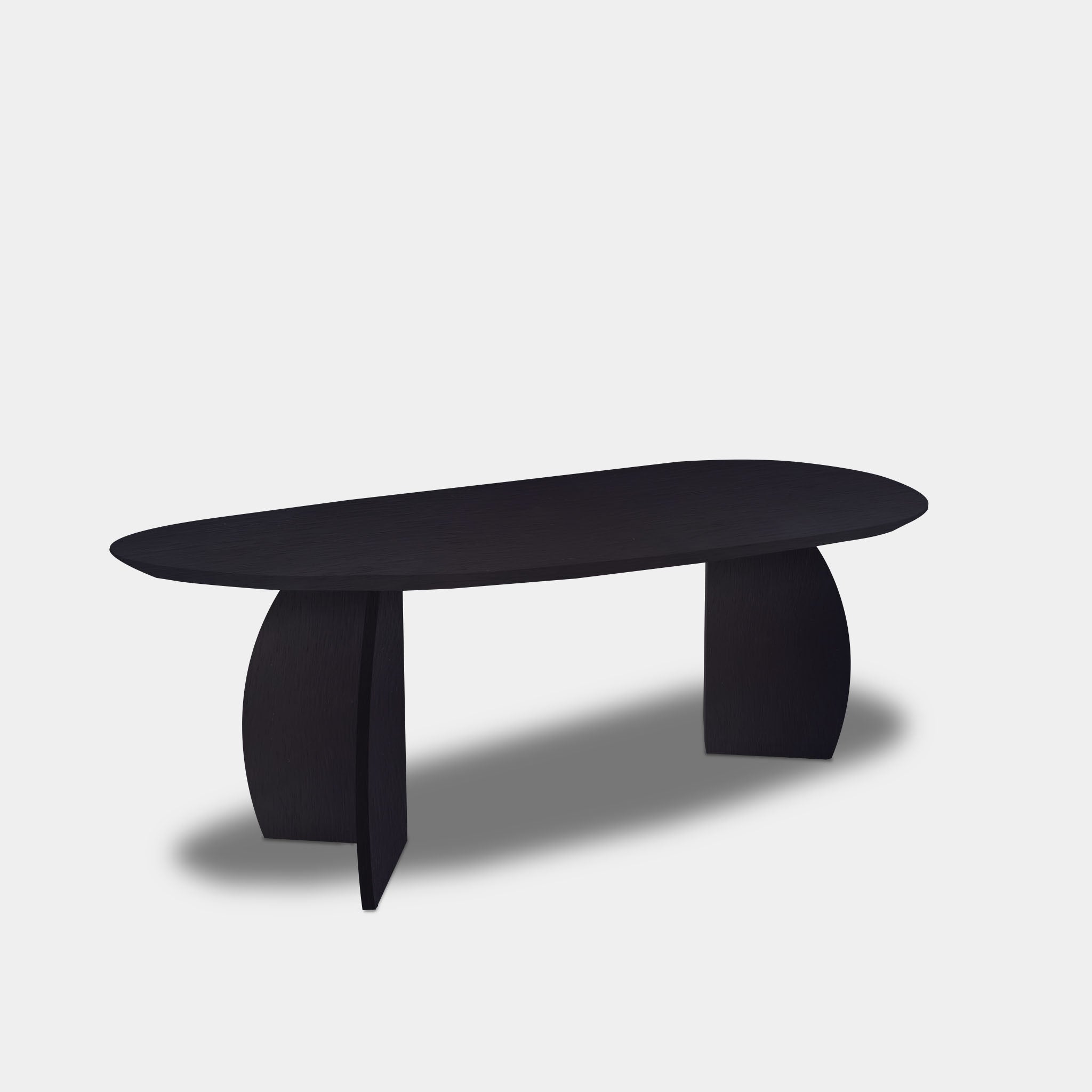 Tafel organisch eikenhout - Set Driehoek - Donker Eiken