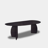 Table organic oak wood - Set Triangle - Night Glow