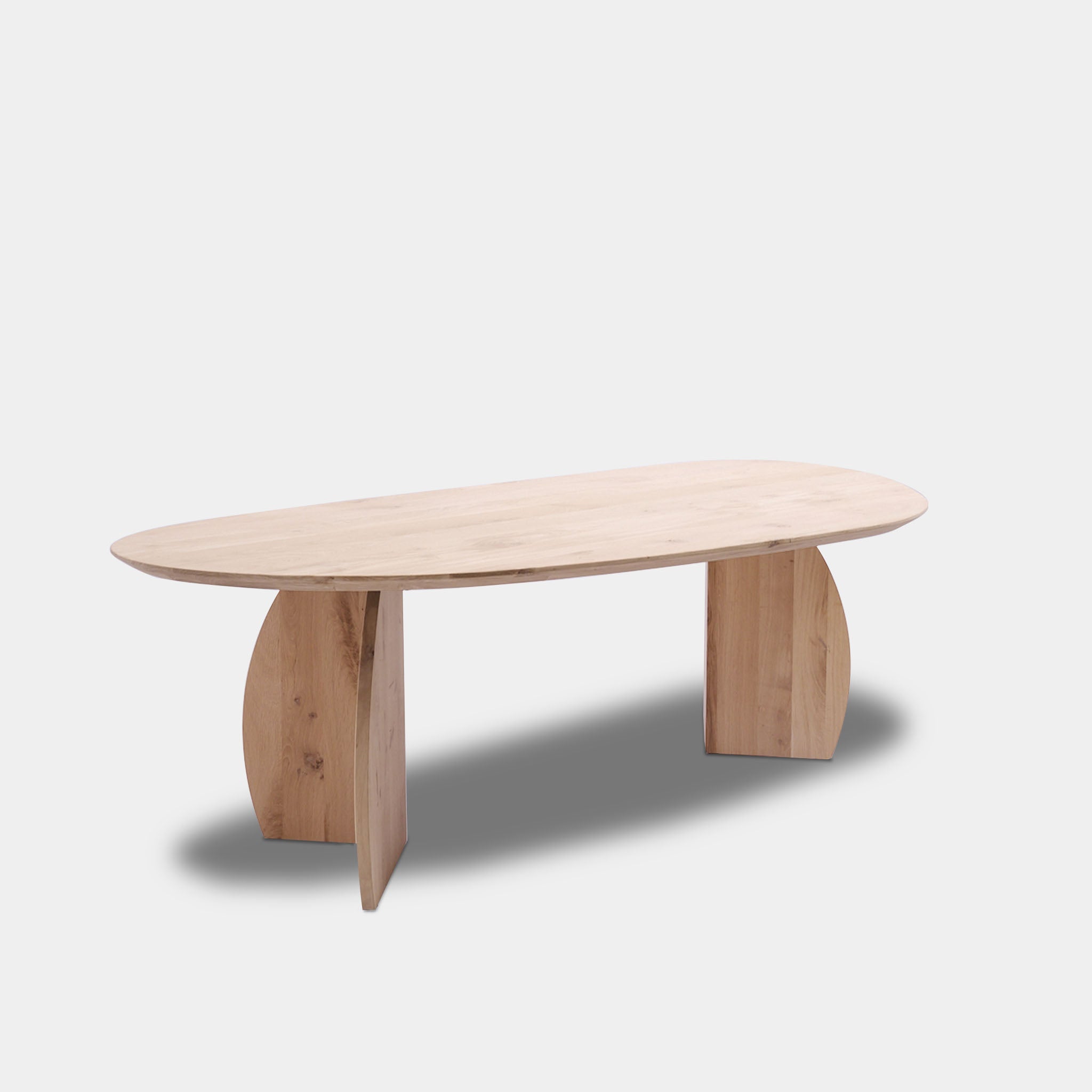 Tafel organisch eikenhout - Set Driehoek - Onbehandeld
