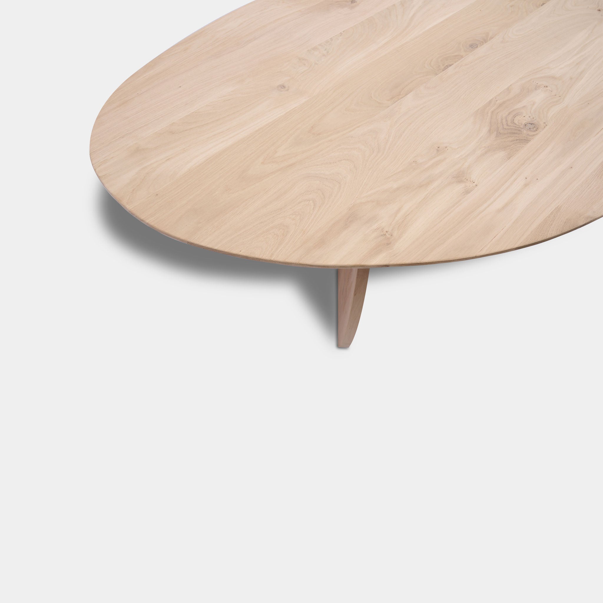 Tafel organisch eikenhout - Set Driehoek - Onbehandeld