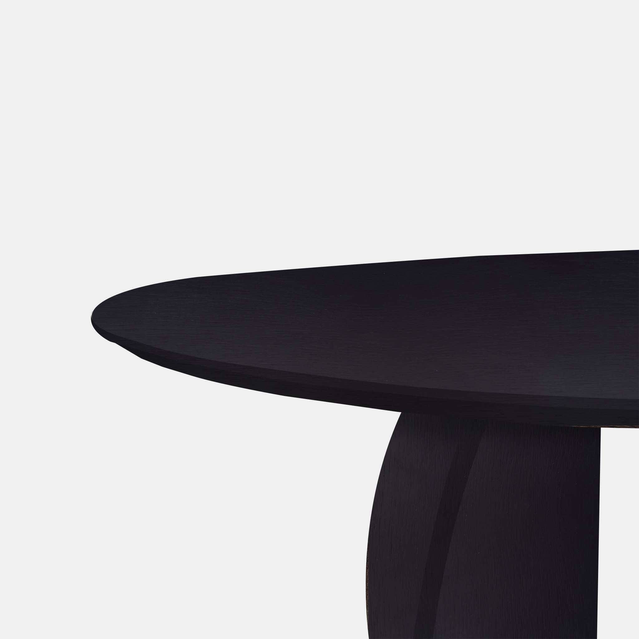 Tafel organisch eikenhout - Set Driehoek - Donker Eiken