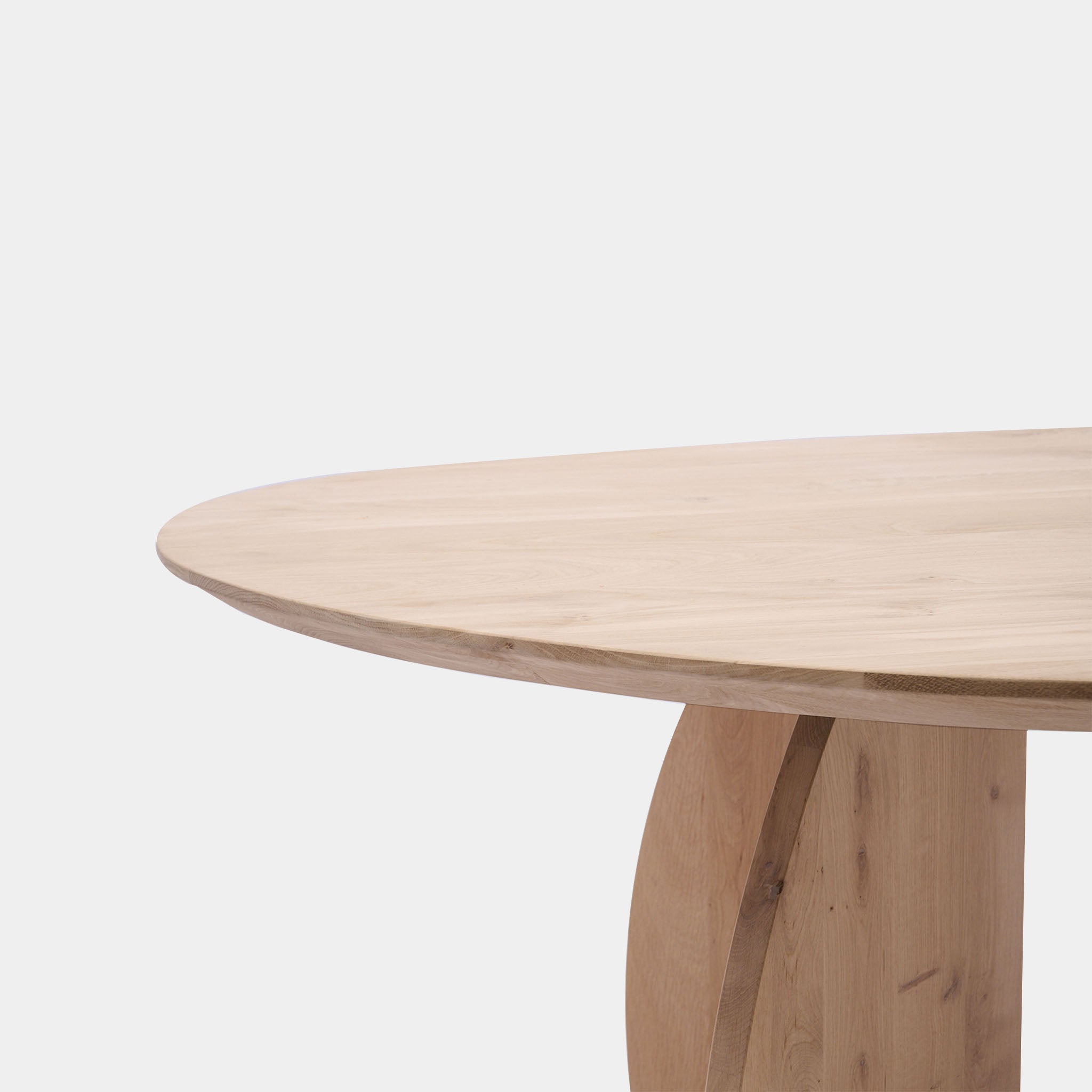 Tafel organisch eikenhout - Set Driehoek - Onbehandeld
