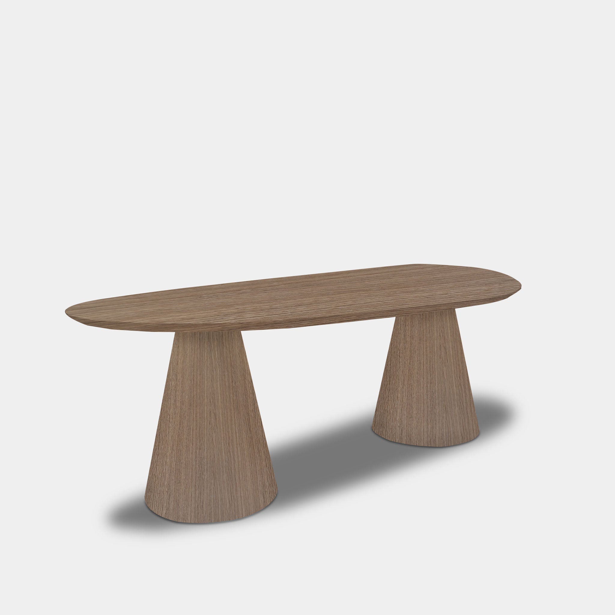 Tafel organisch eikenhout - Set Kegelpoot - Pura Natura