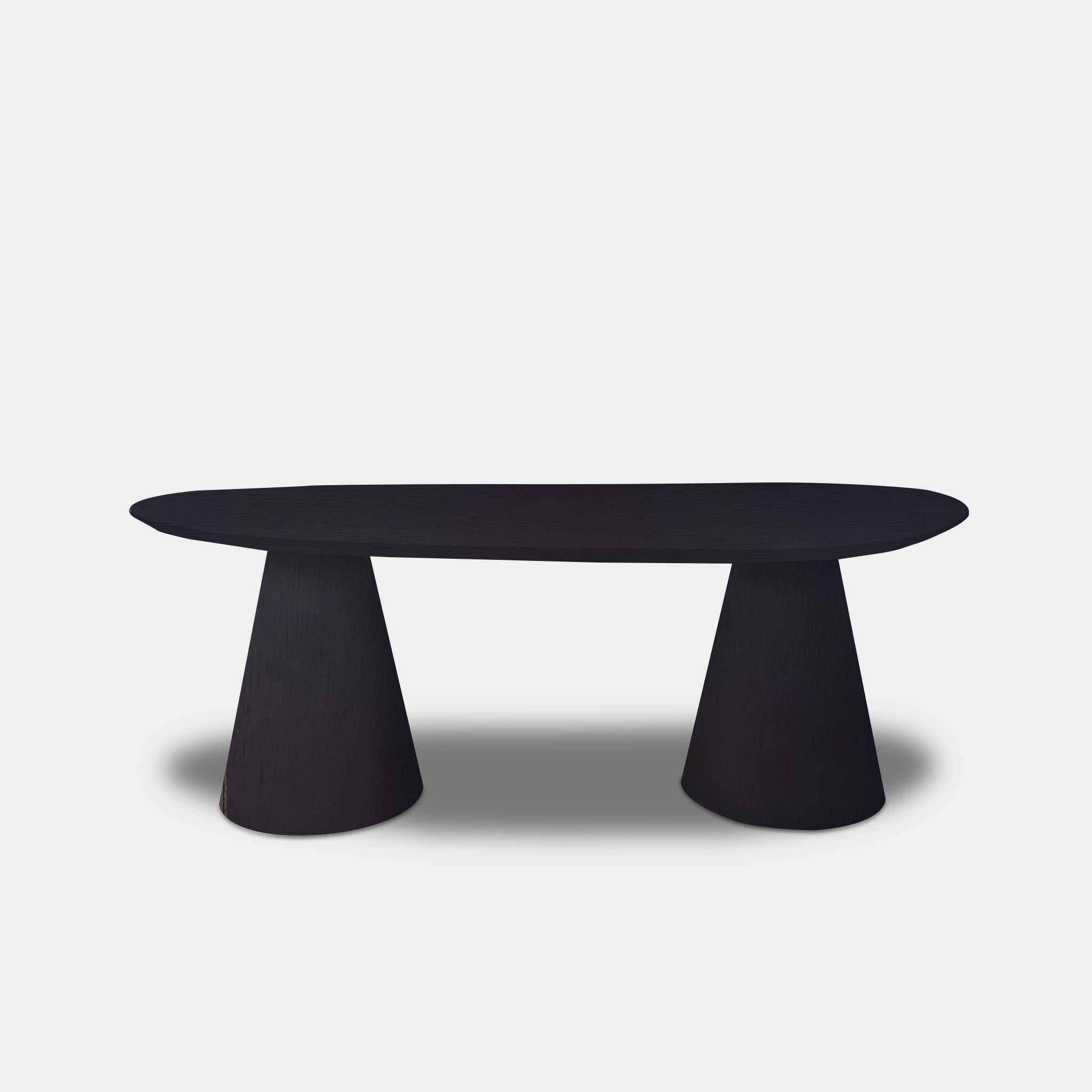 Table organic oak - Set cone leg - Dark oak