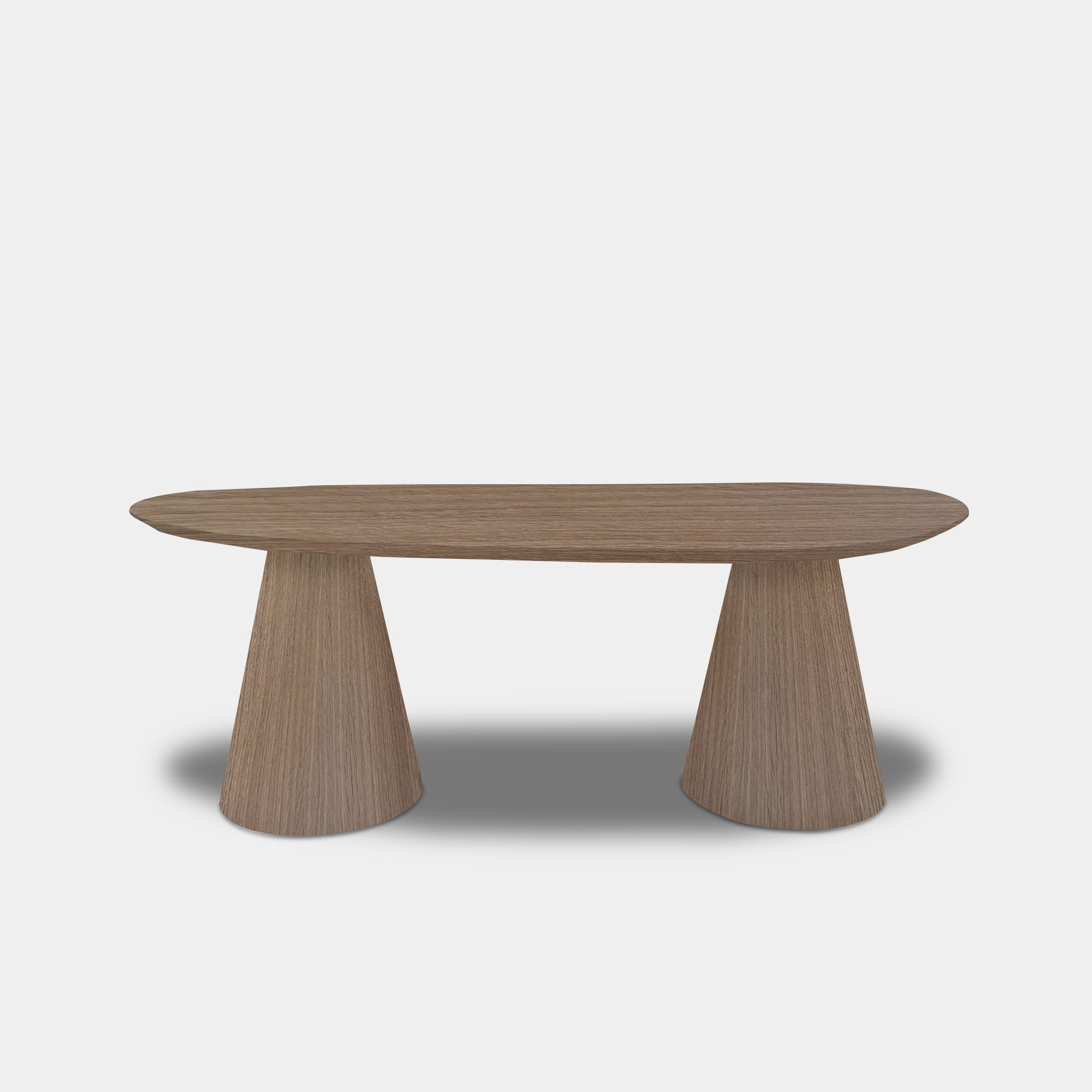Tafel organisch eikenhout - Set Kegelpoot - Pura Natura