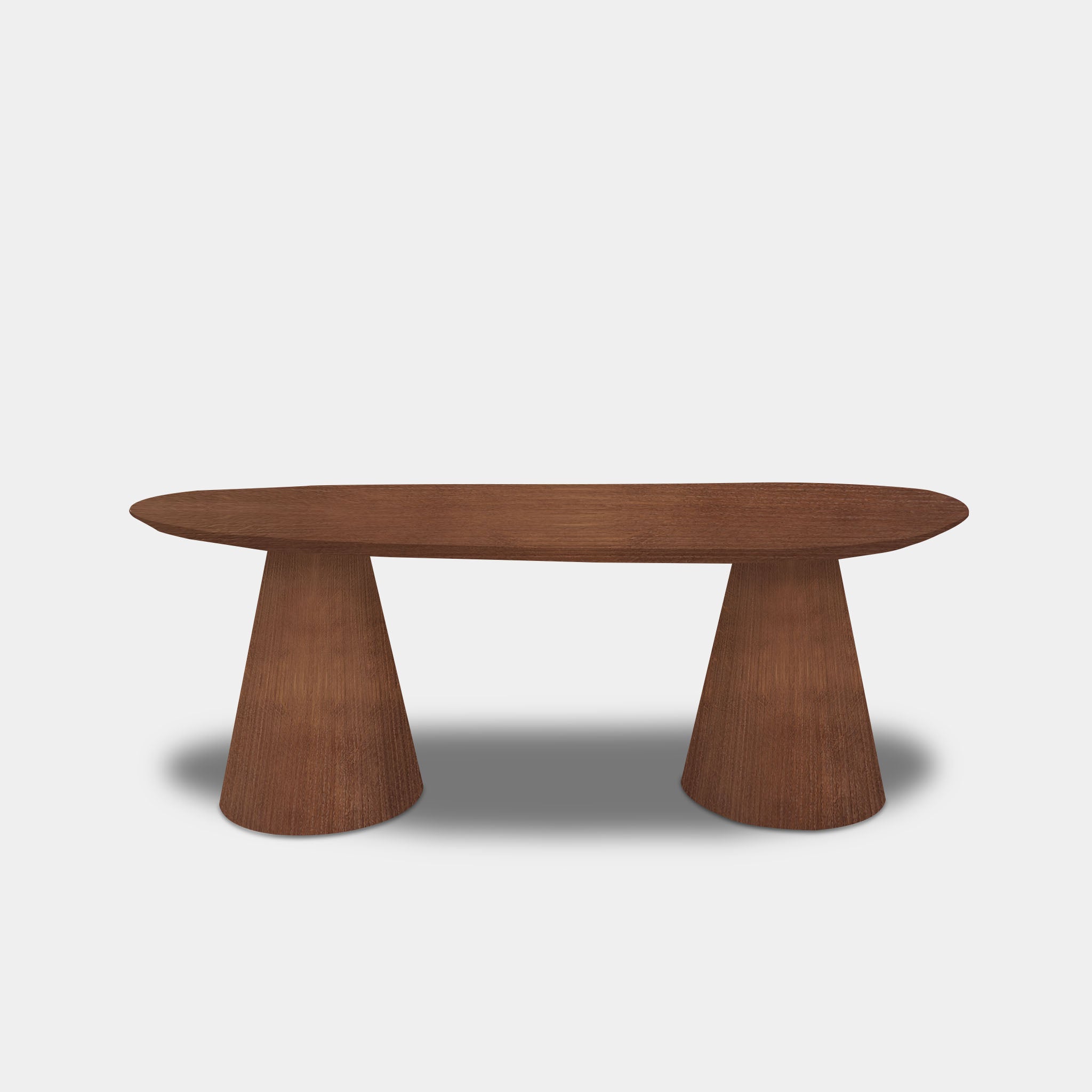 Tafel organisch eikenhout - Set Kegelpoot - Toscane 102
