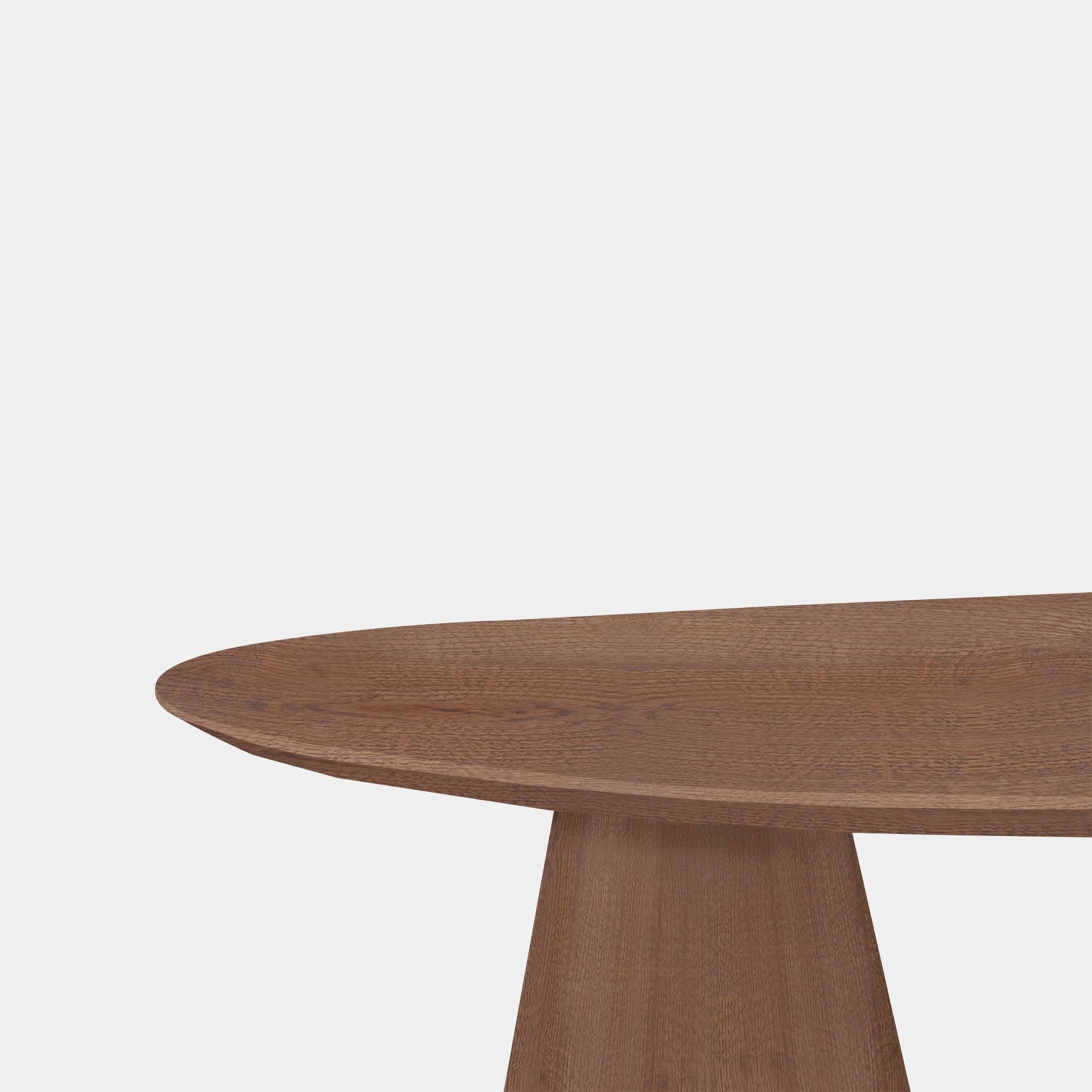 Tafel organisch eikenhout - Set Kegelpoot - Cinnamon