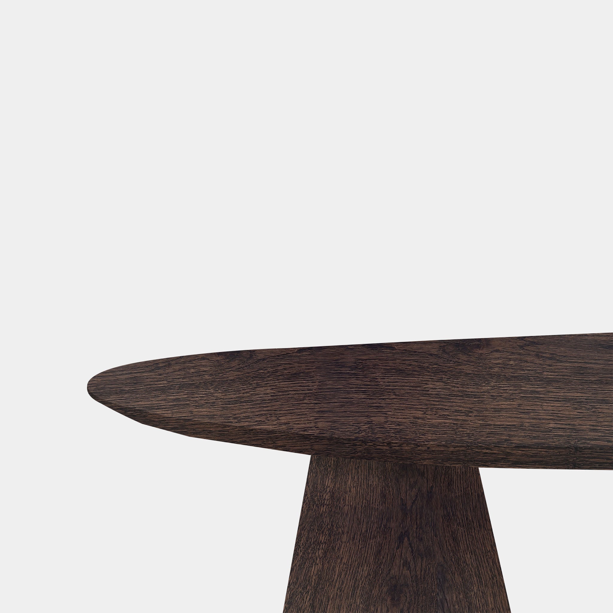 Tafel organisch eikenhout - Set Kegelpoot - Dear Brown