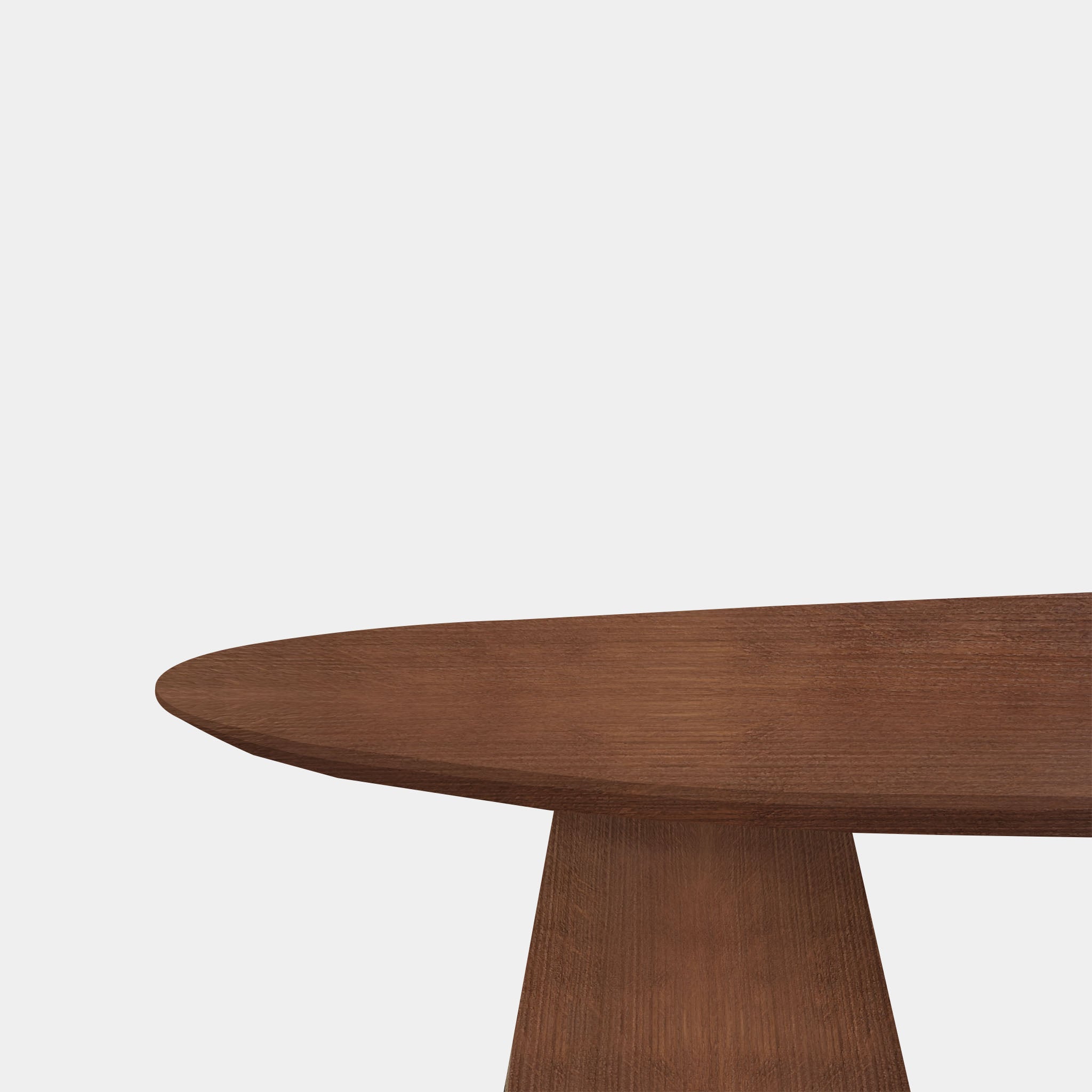 Tafel organisch eikenhout - Set Kegelpoot - Toscane 102