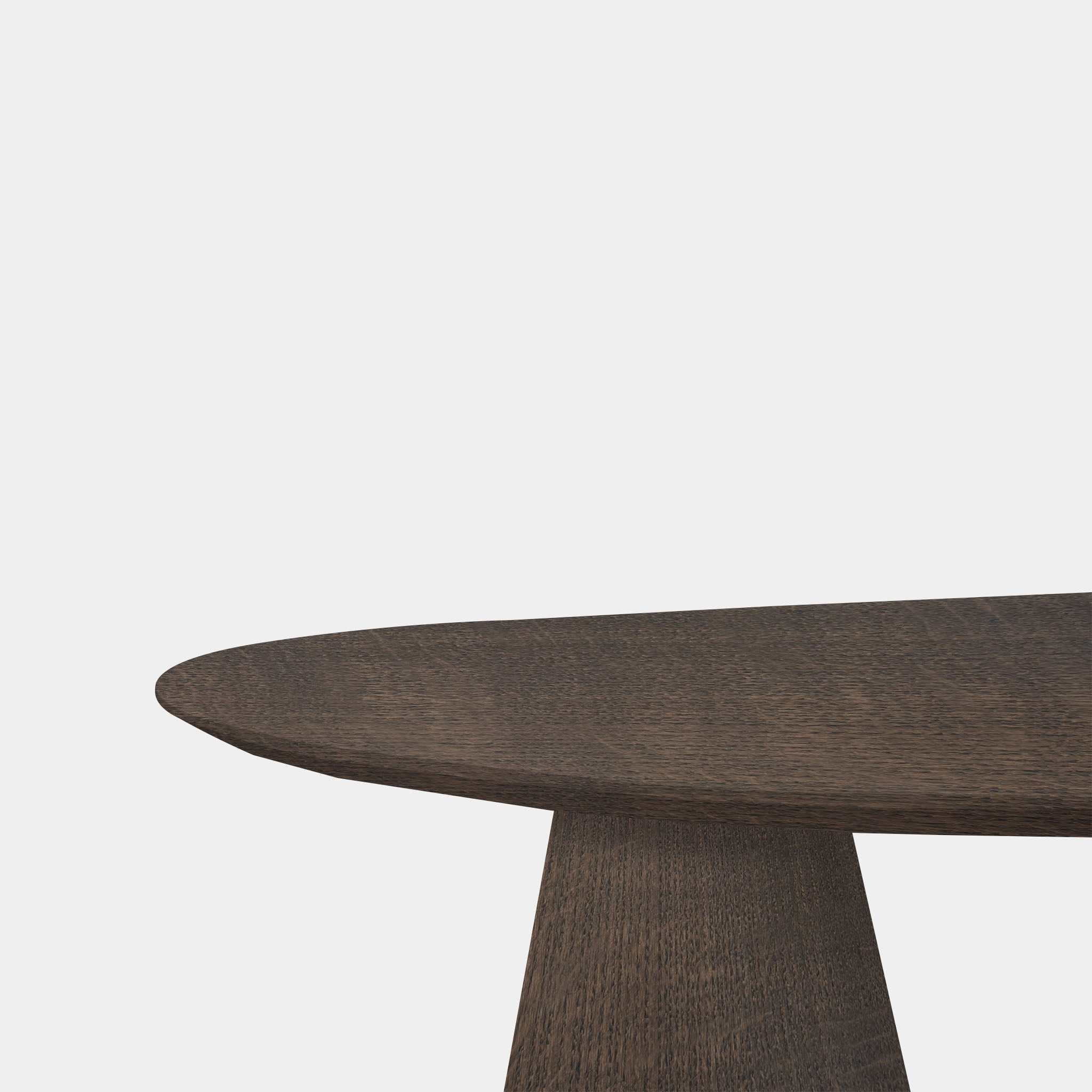 Tafel organisch eikenhout - Set Kegelpoot - Zand
