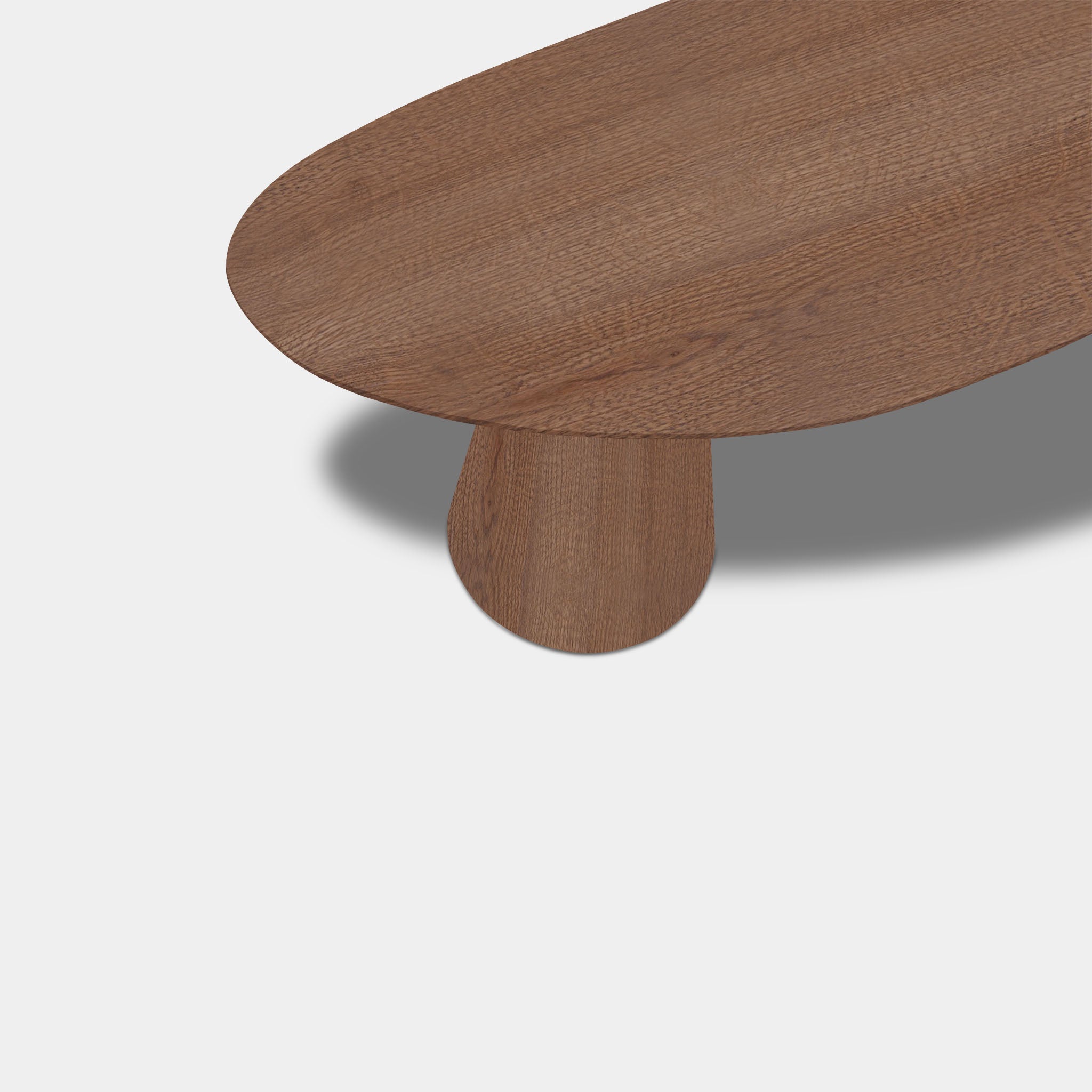 Tafel organisch eikenhout - Set Kegelpoot - Cinnamon