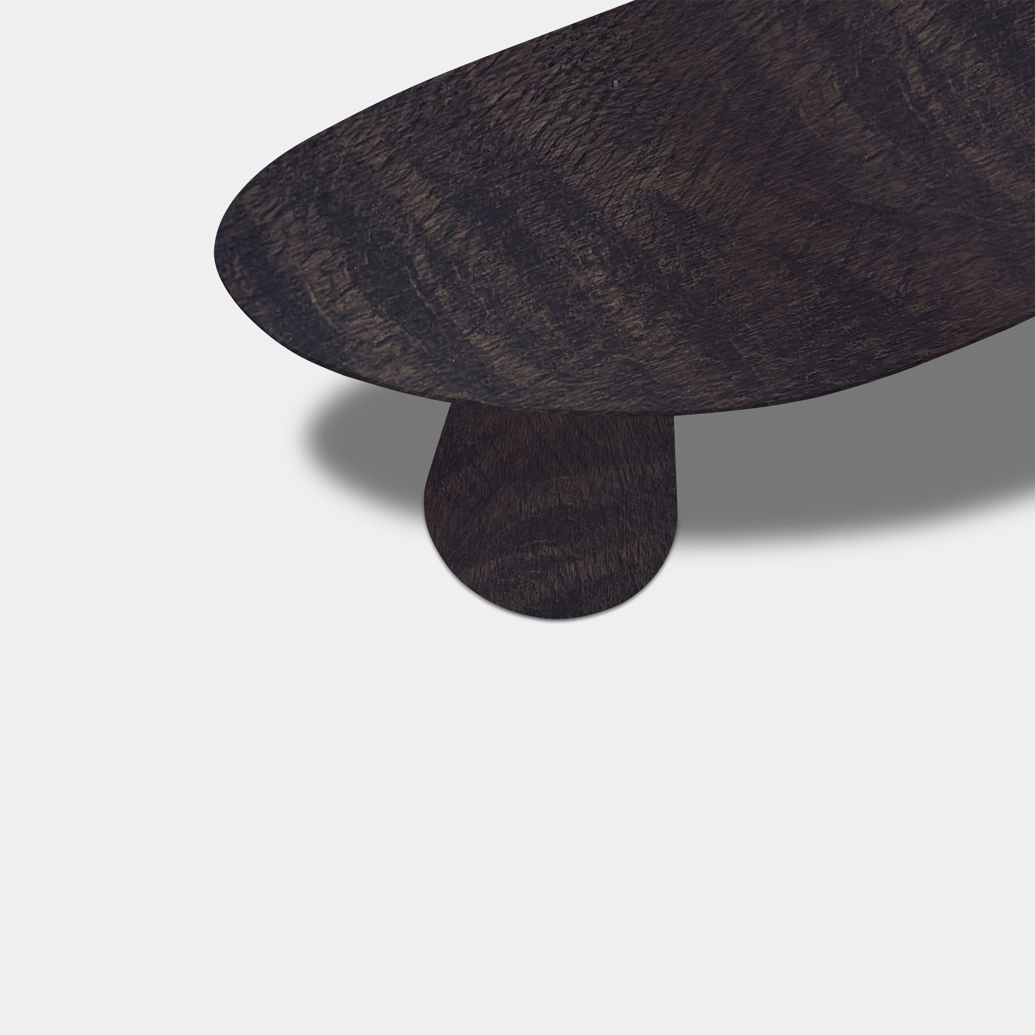 Tafel organisch eikenhout - Set Kegelpoot - Dark Grey