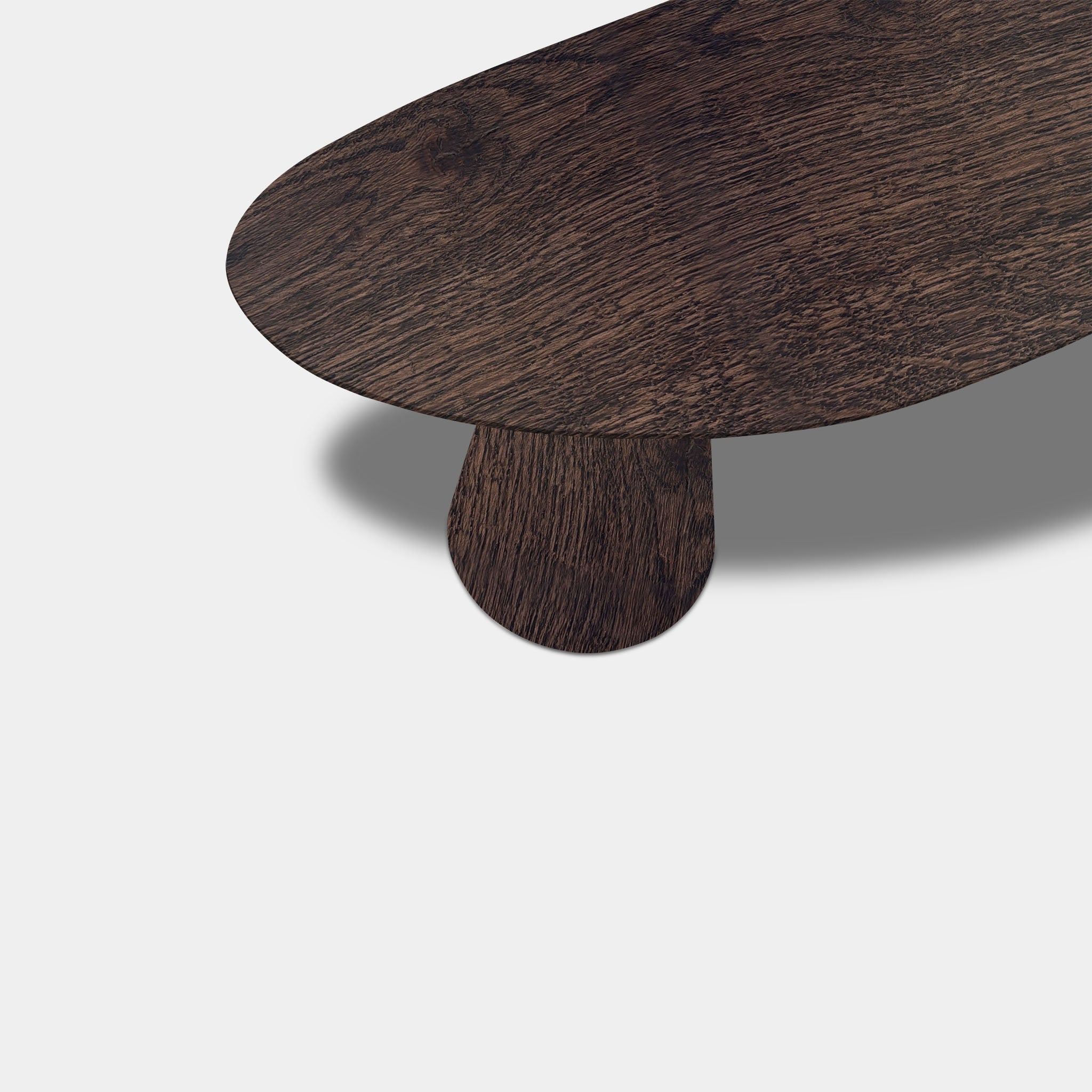 Tafel organisch eikenhout - Set Kegelpoot - Dear Brown